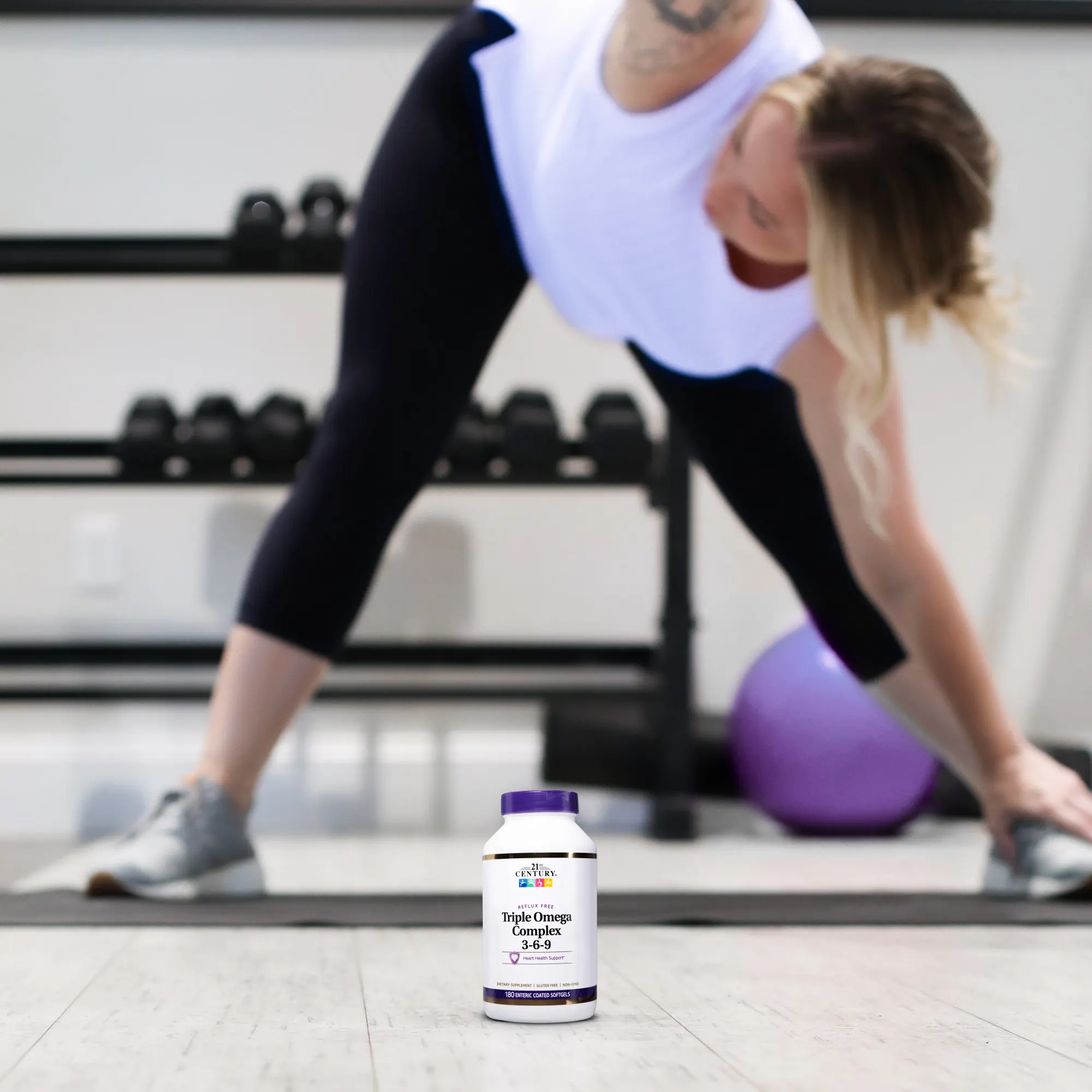 21st Century, тройной комплекс омега-3-6-9, 180 капсул, покрытых кишечнорастворимой оболочкой