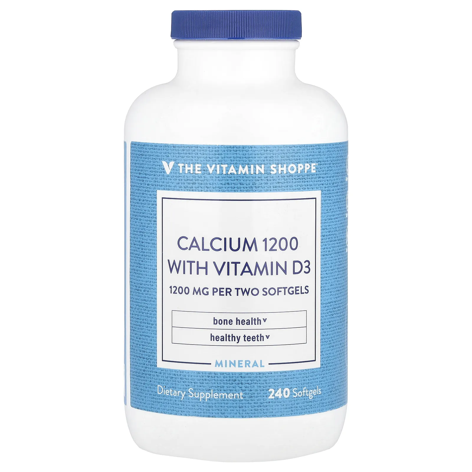 The Vitamin Shoppe, Calcium1200 с витамином D3, 240 мягких таблеток