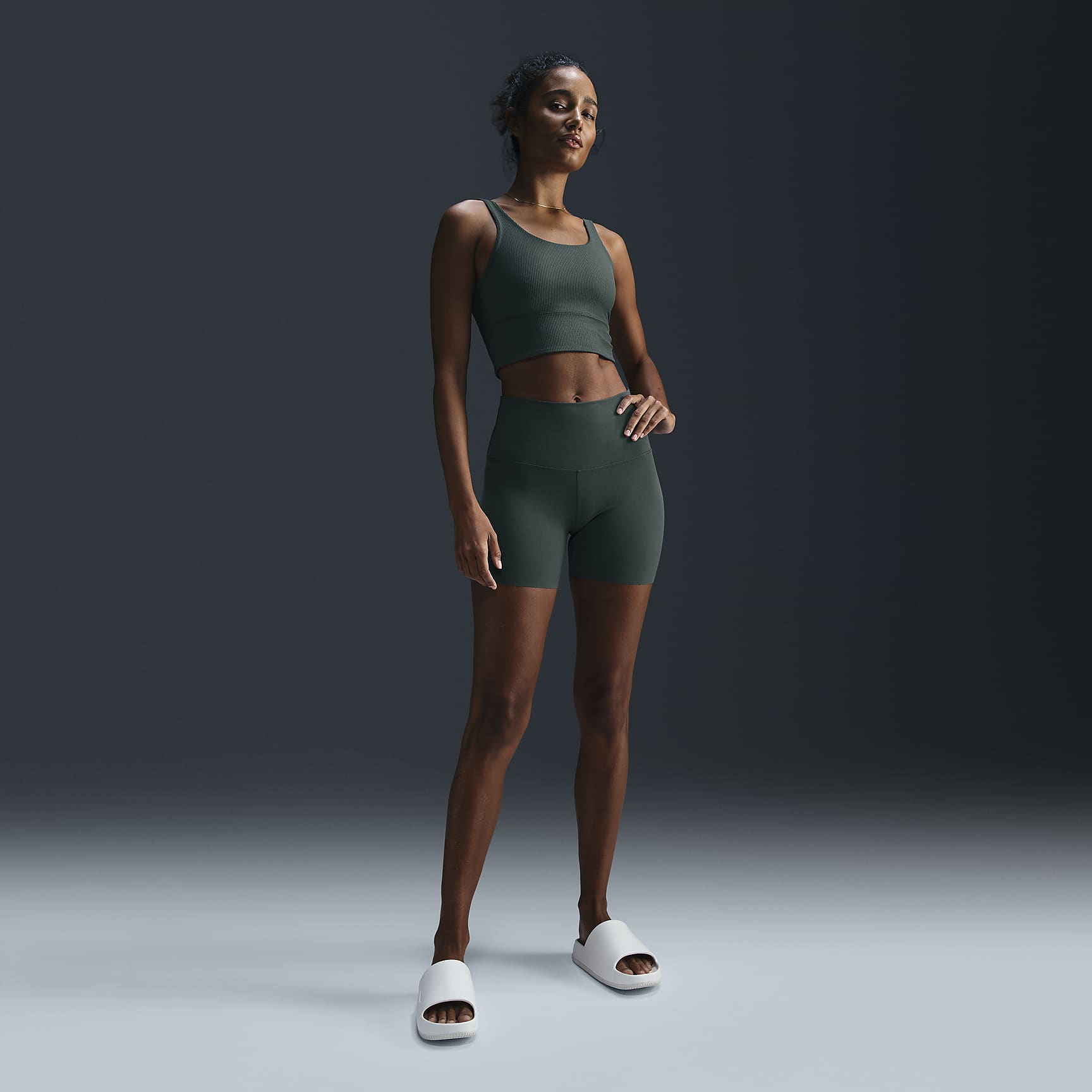 Nike Zenvy Rib Women's Light-Support Padded Longline Sports Bra