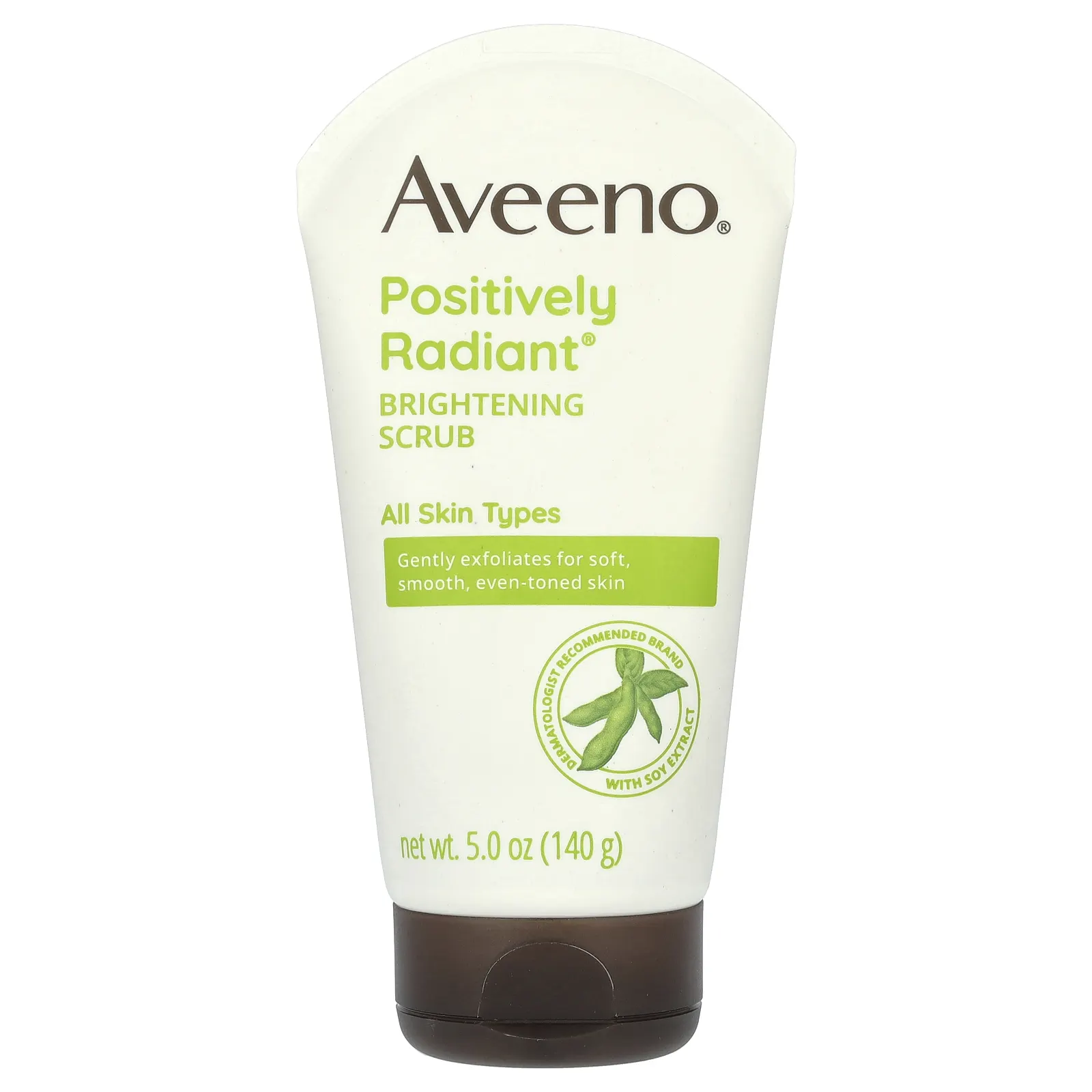 Aveeno, Positively Radiant, осветляющий скраб, для всех типов кожи, 140 г (5 унций)