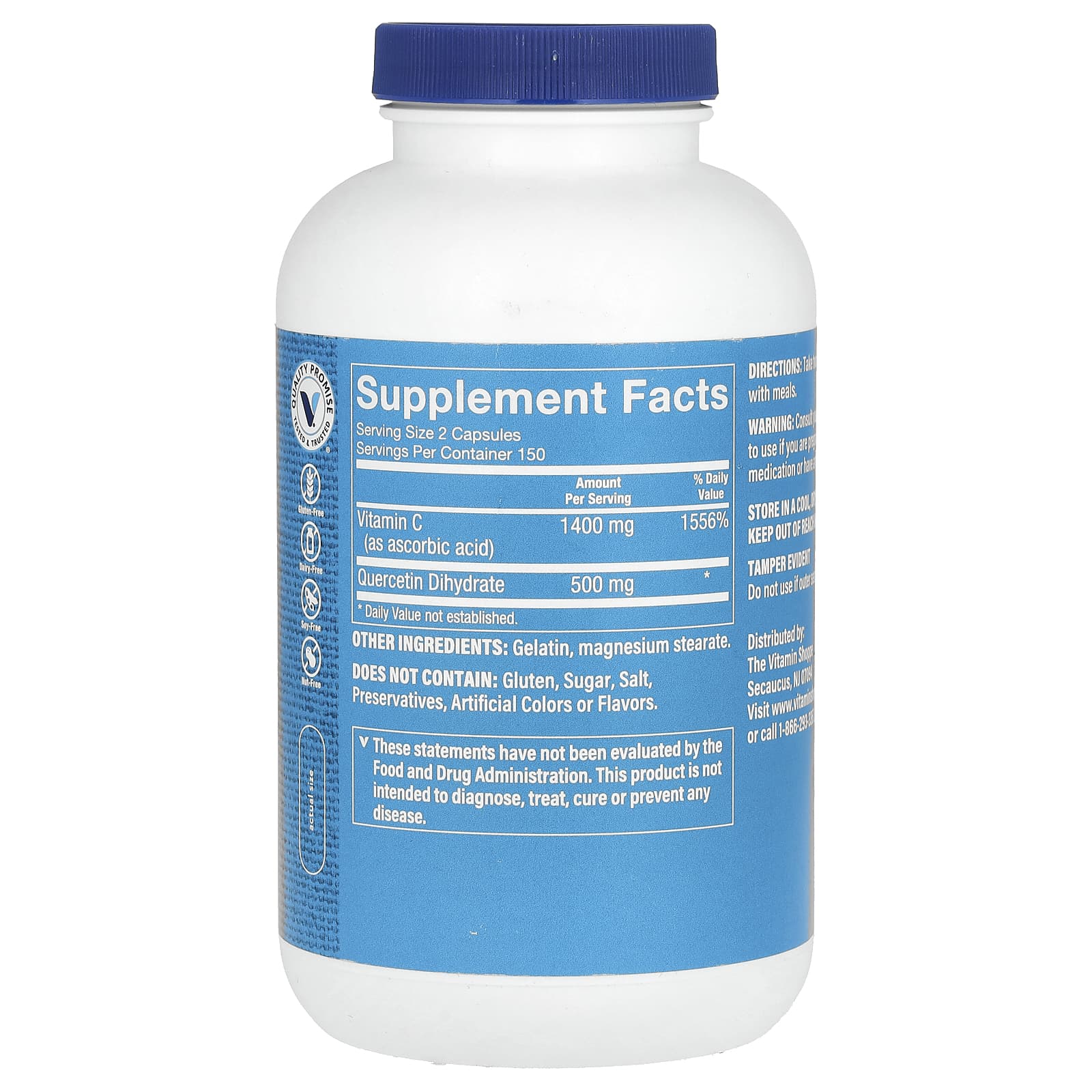 The Vitamin Shoppe, Quercetin + C`` 300 капсул