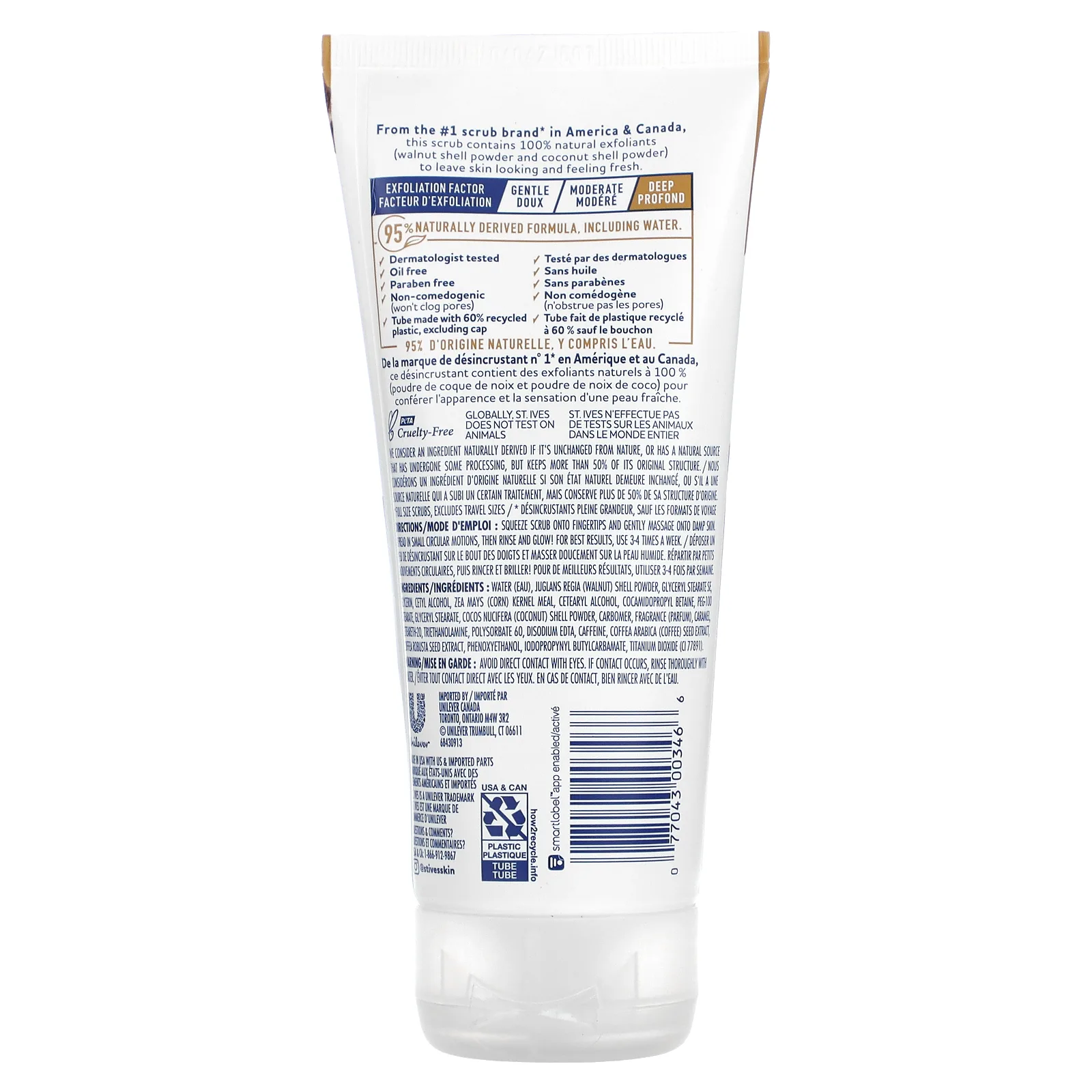 St. Ives, Бодрящий скраб, с кокосом и кофе, 170 г (6 унций)