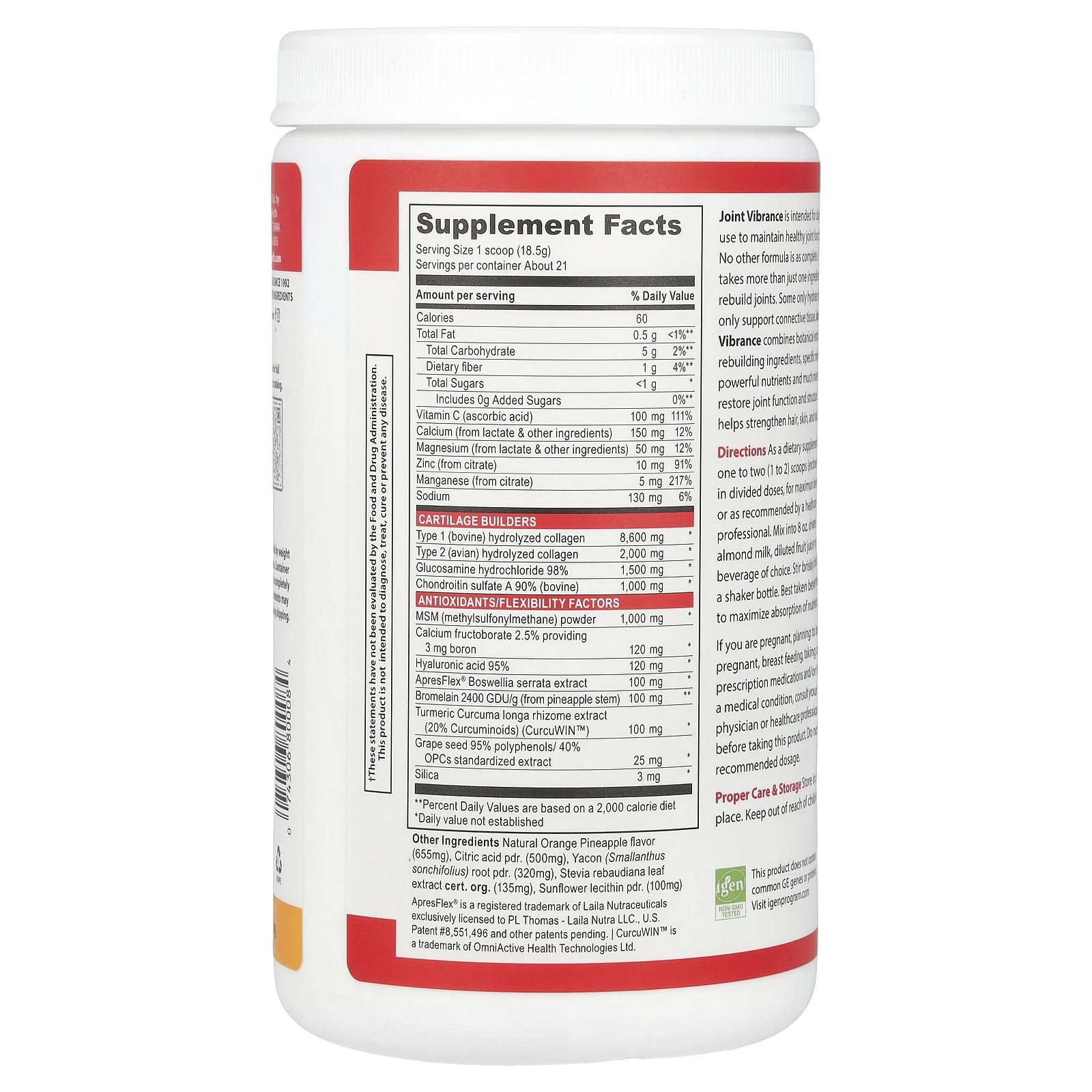 Vibrant Health, Joint Vibrance, версия 4.3, апельсин и ананас, 367,5 г (12,96 унции)