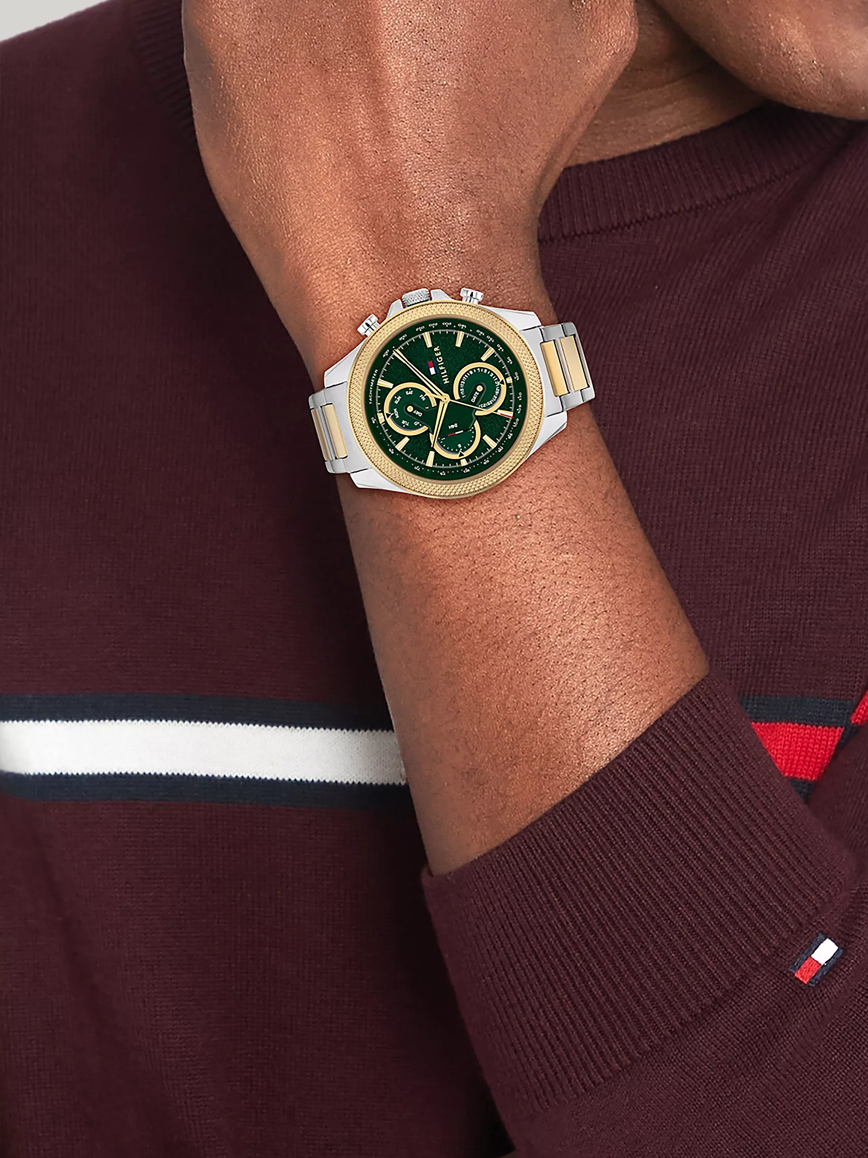 Мужские часы Tommy Hilfiger, Двухцветные спортивные часы 46 мм
