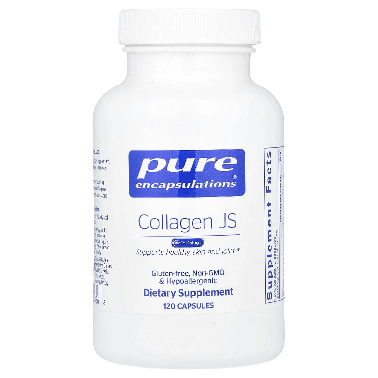 Pure Encapsulations, Collagen JS, 1000 мг, 120 капсул (500 мг на капсулу)