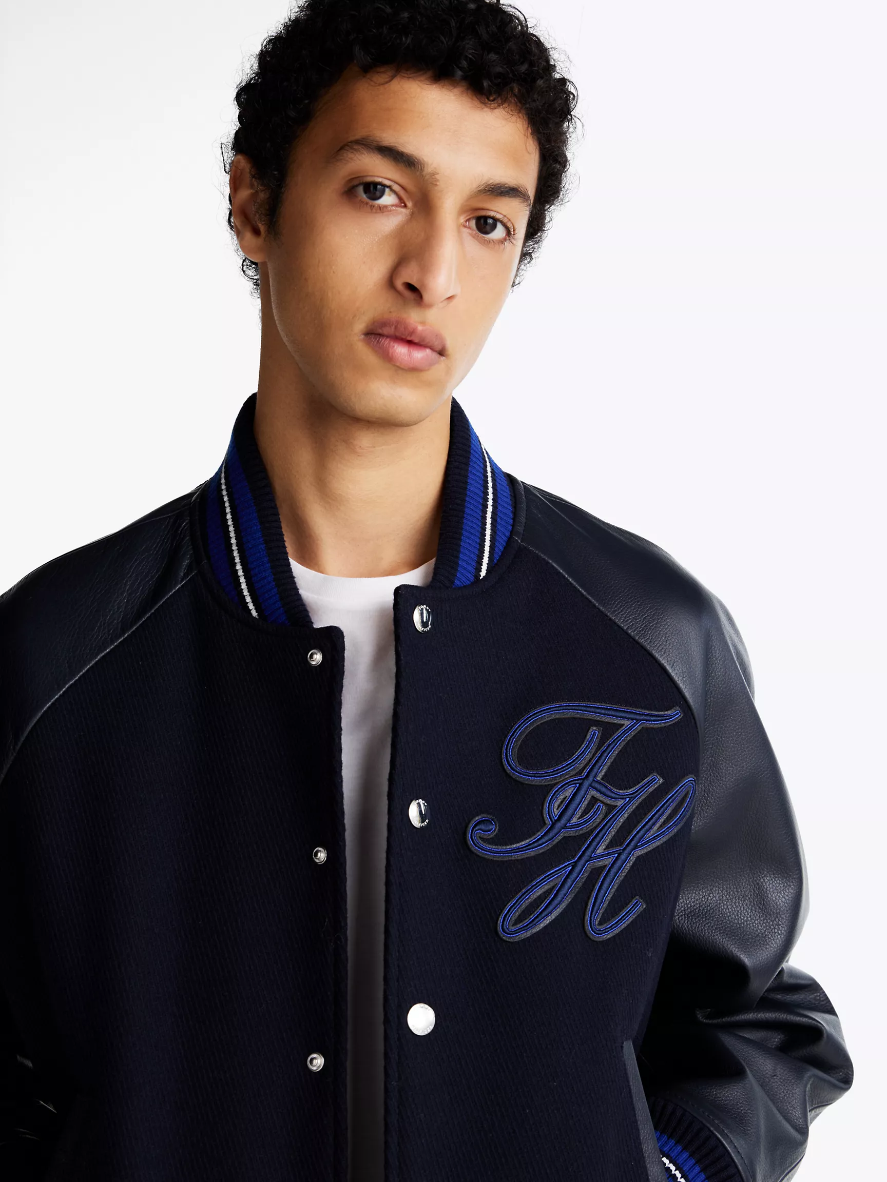 Мужская куртка Tommy Hilfiger, Университетская куртка из шерсти с монограммой