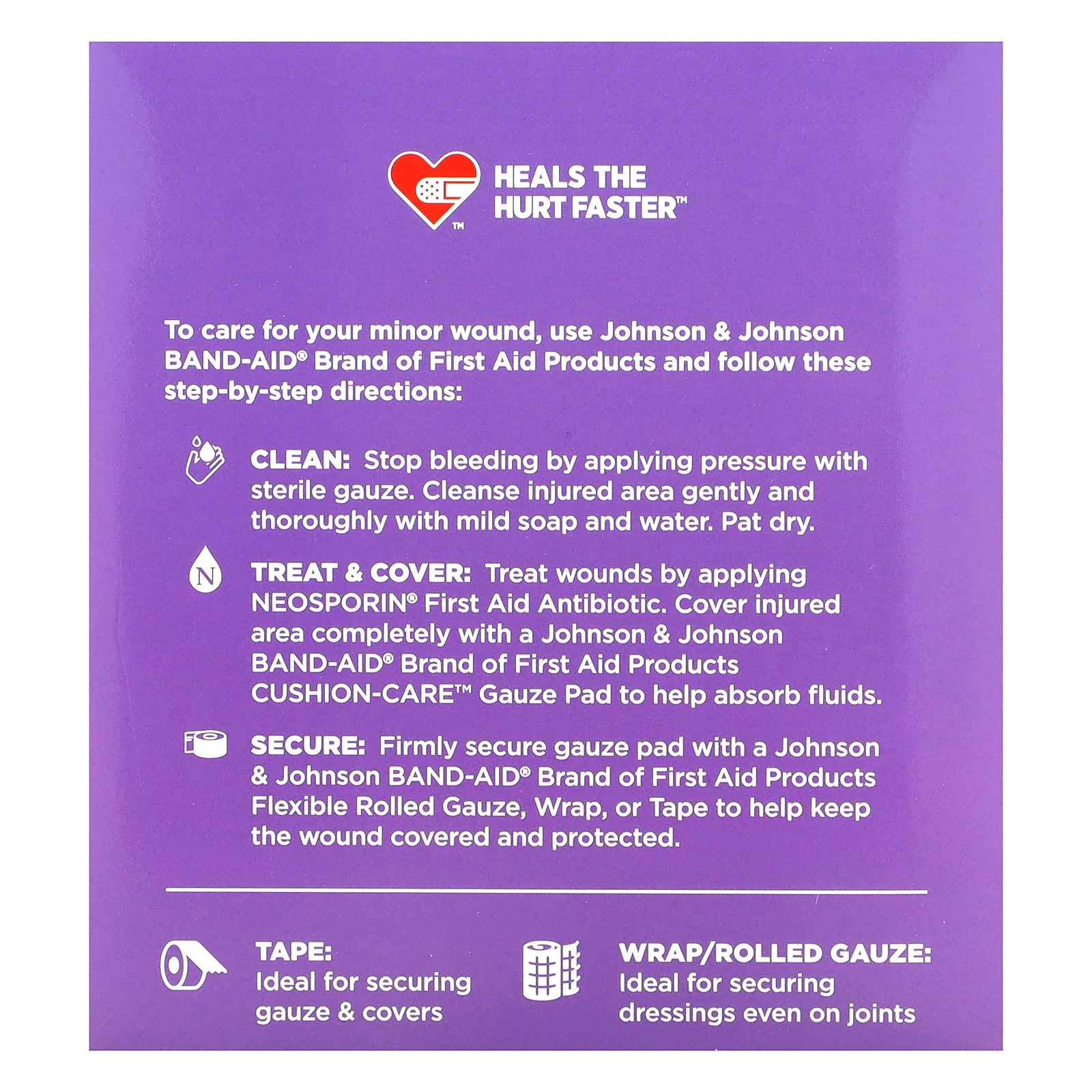 Band Aid, Cushion-Care, марлевые салфетки, большие, 25 шт.