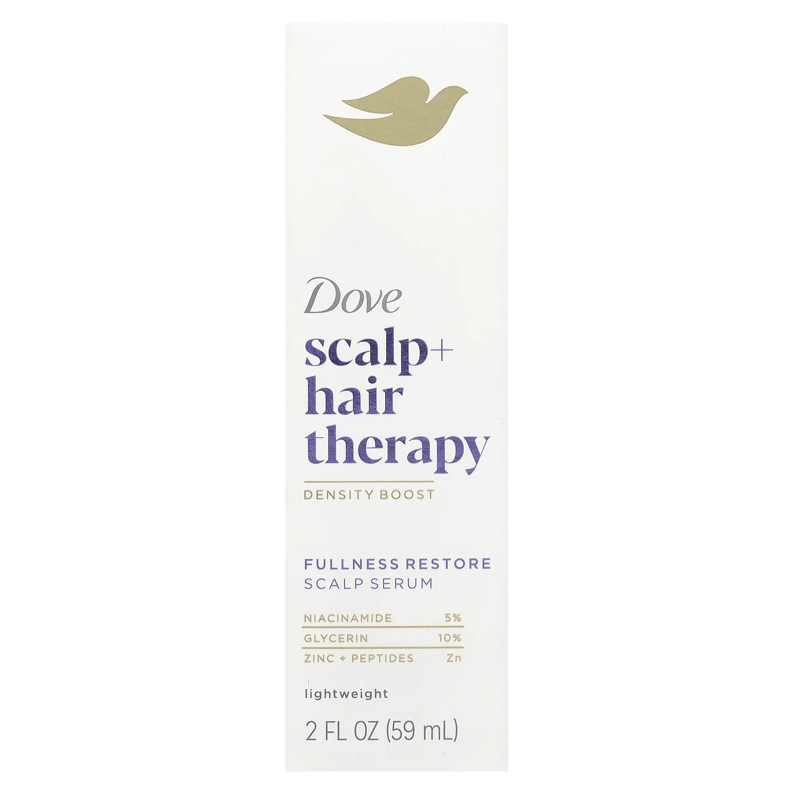 Dove, Scalp + Hair Therapy, сыворотка для восстановления полноты кожи головы, 59 мл (2 жидк. Унции)