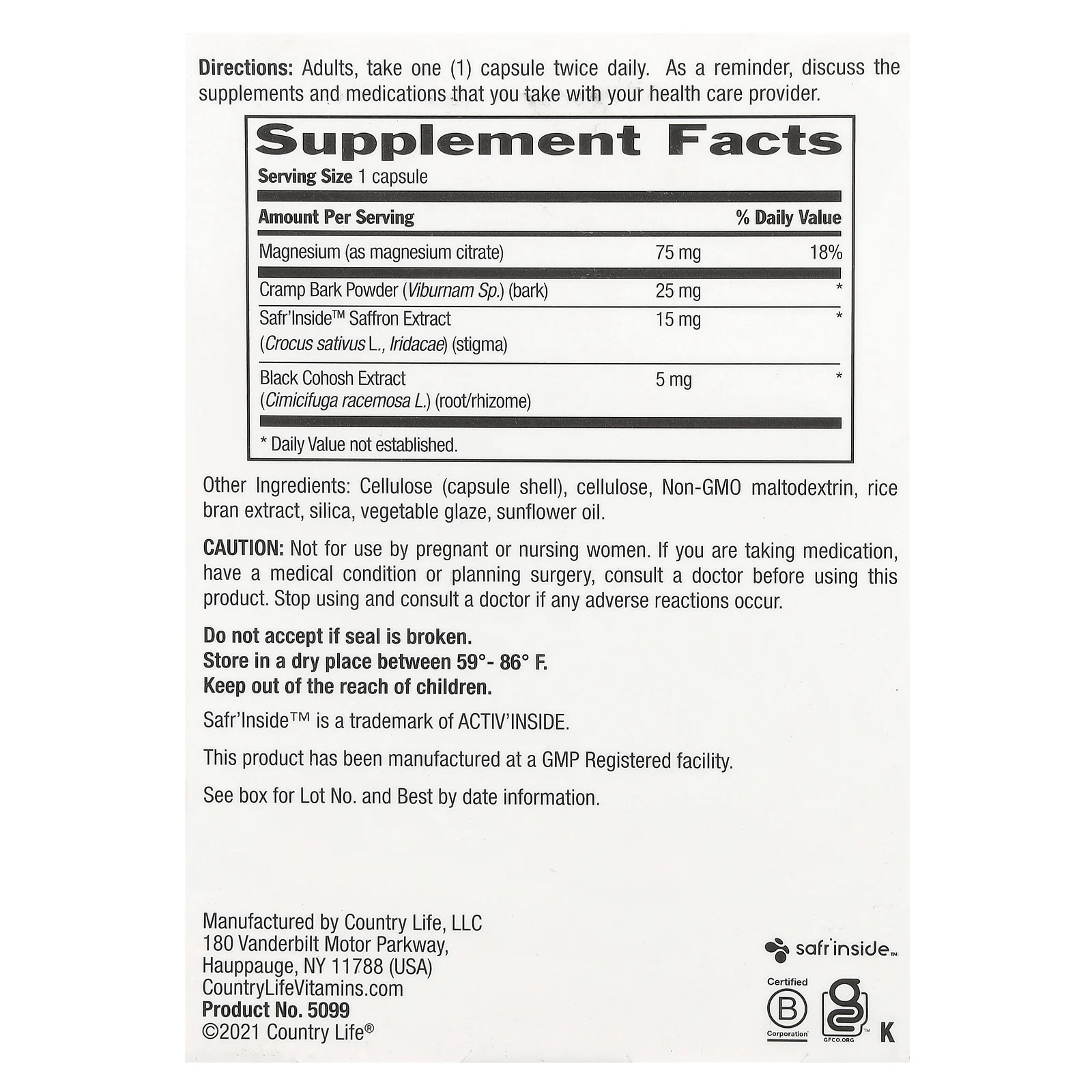 Country Life, PMS Rescue, Таргетированная поддержка при ПМС, 60 веганских капсул