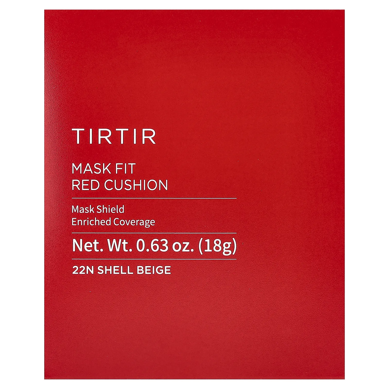 TIRTIR, Mask Fit Red Cushion, кушон, тон 22N бежевый, 18 г (0,63 унции)