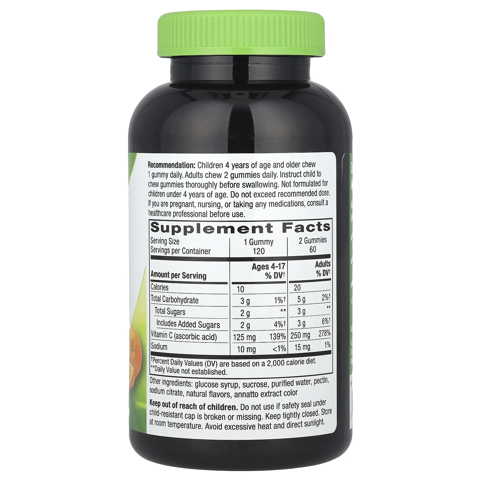 Nature's Way, Жевательные мармеладки с витамином C, апельсин, 250 мг, 120 жевательных таблеток