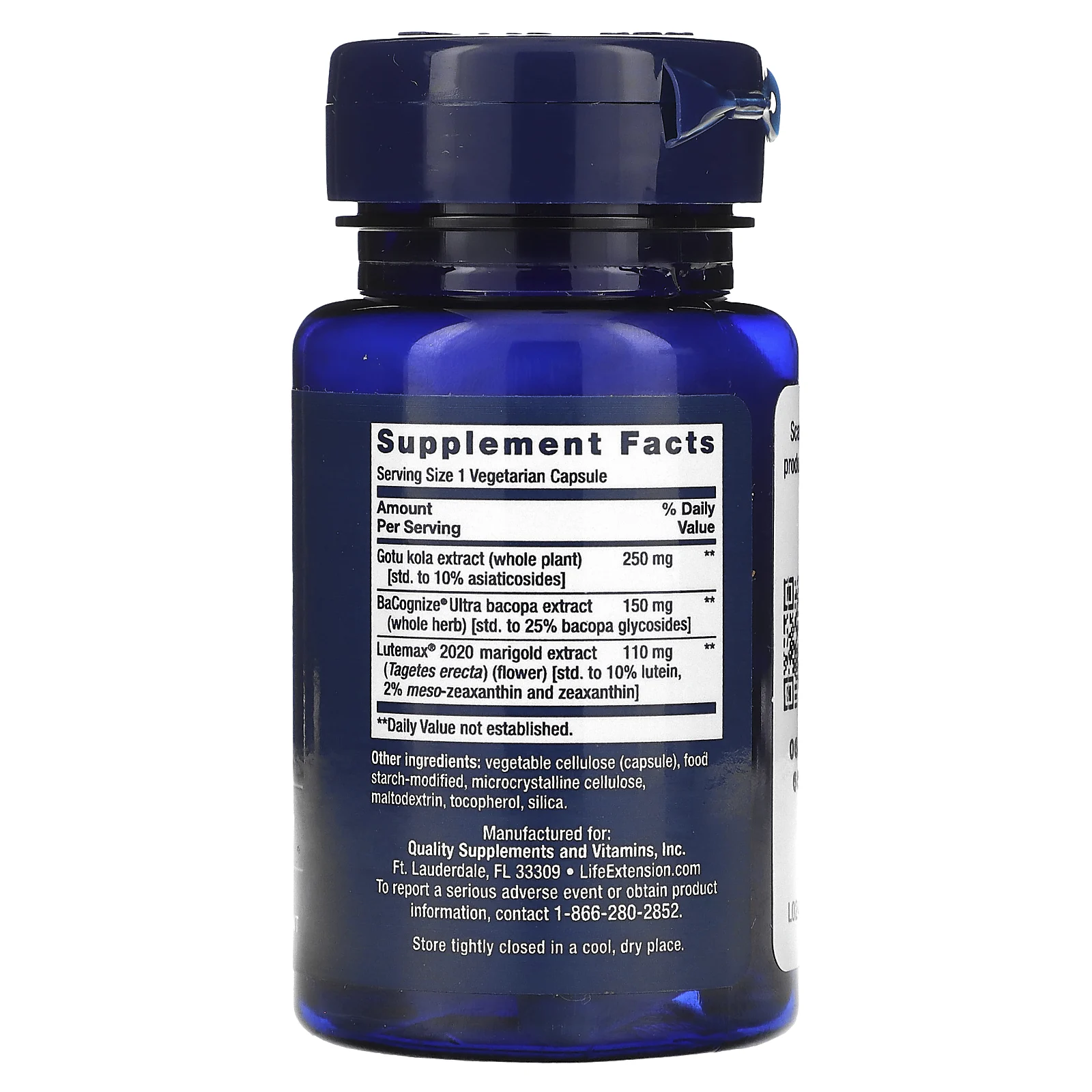 Life Extension, Quick Brain, ноотропный препарат, 30 вегетарианских капсул