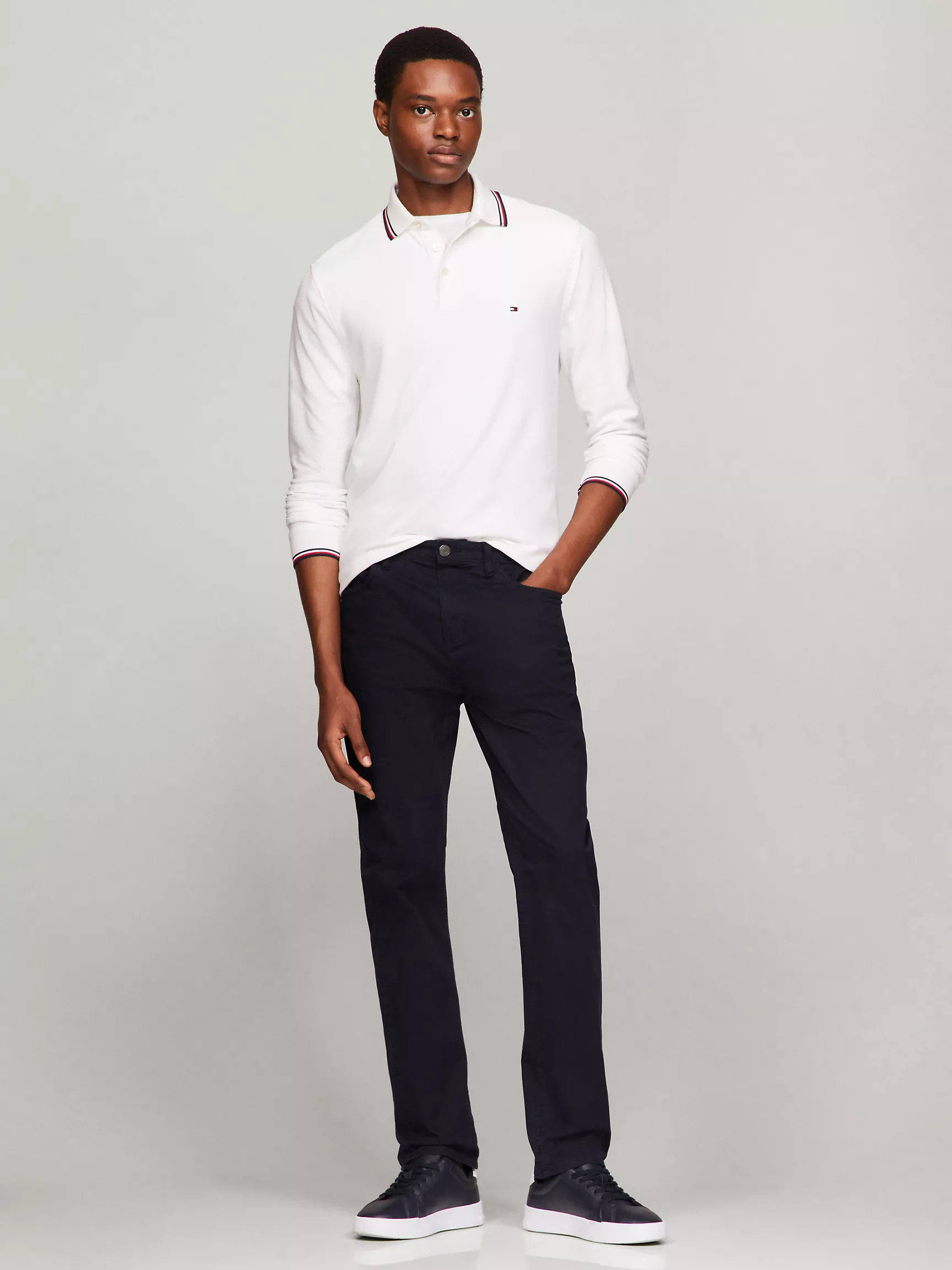 Мужское поло Tommy Hilfiger, Влагоотводящее поло Tommy с длинными рукавами