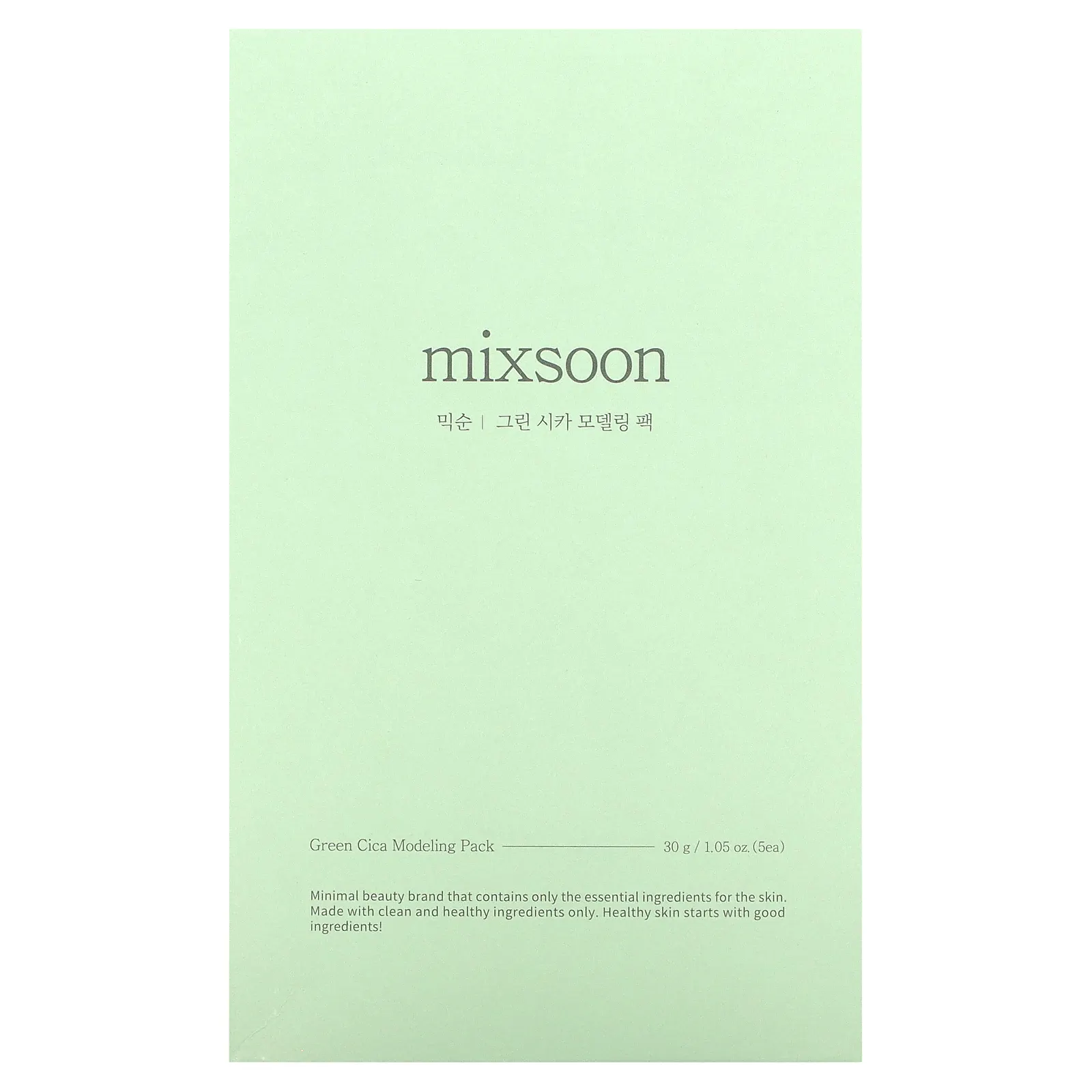 Mixsoon, Green Cica Modeling Pack, 5 упаковок по 30 г (1,05 унции)