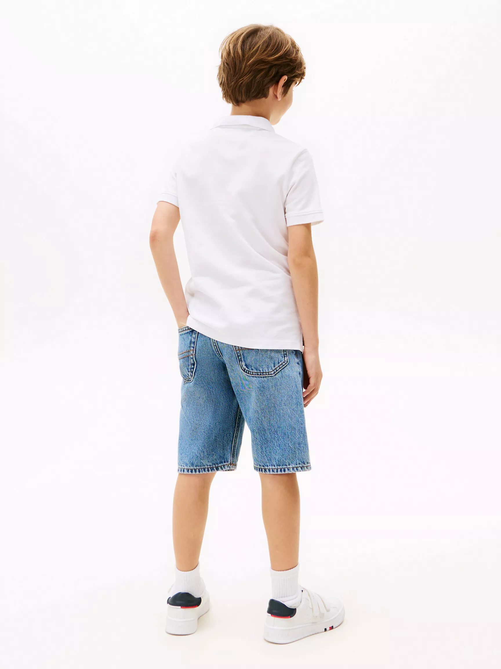 Рубашка-поло для мальчиков Tommy Hilfiger, Детское поло в стиле colorblock с флаговым логотипом