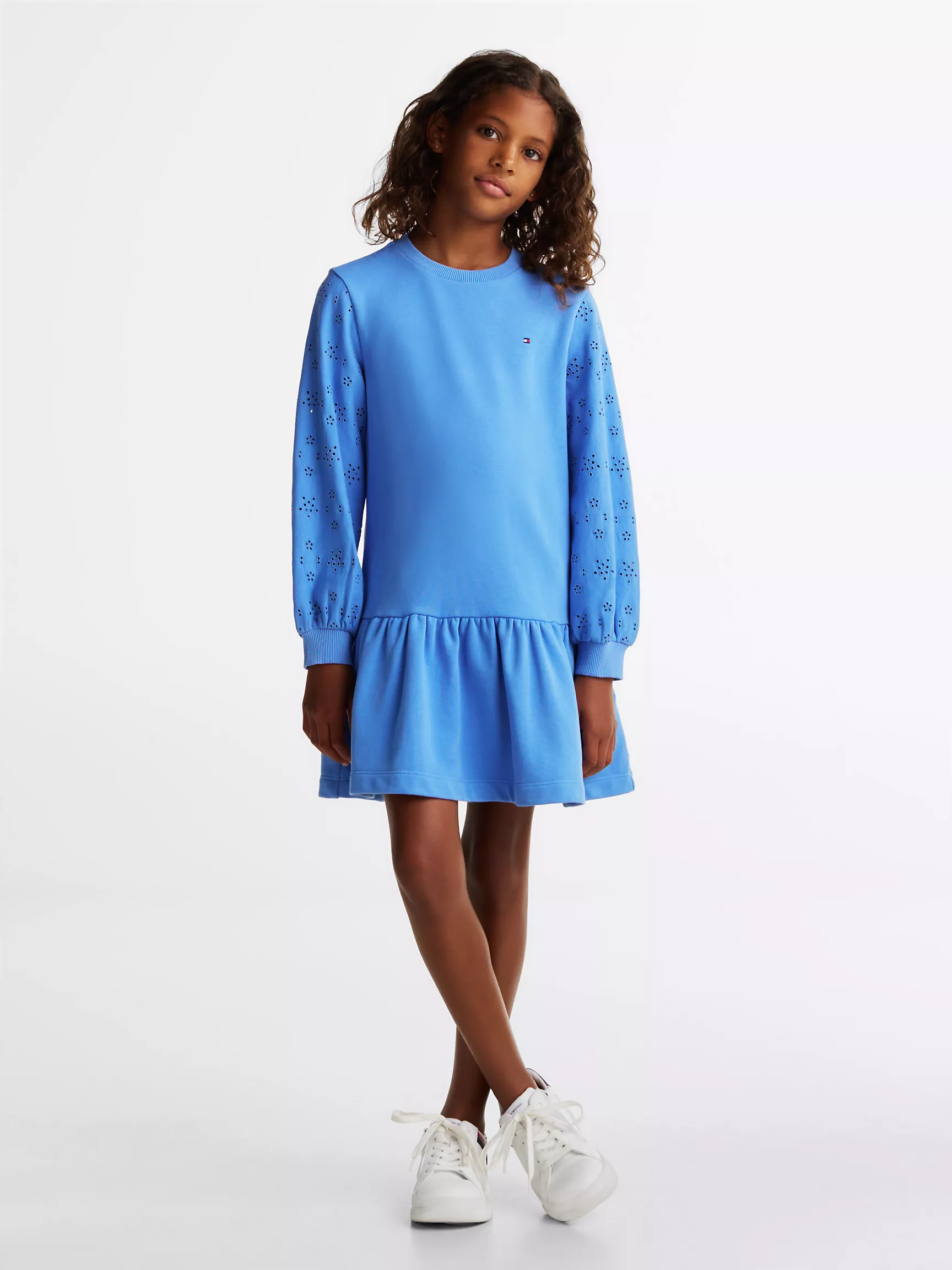Платье для девочек Tommy Hilfiger, Детское вязаное платье с вышитыми звездами