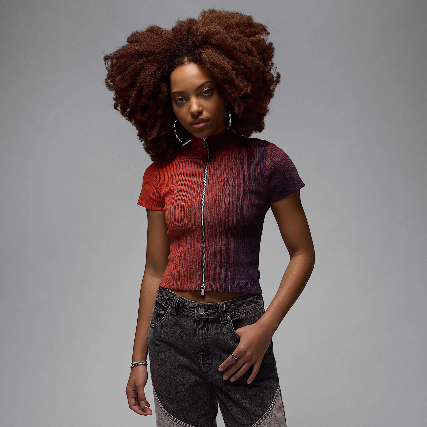 Air Jordan Women's Full-Zip Knit Top