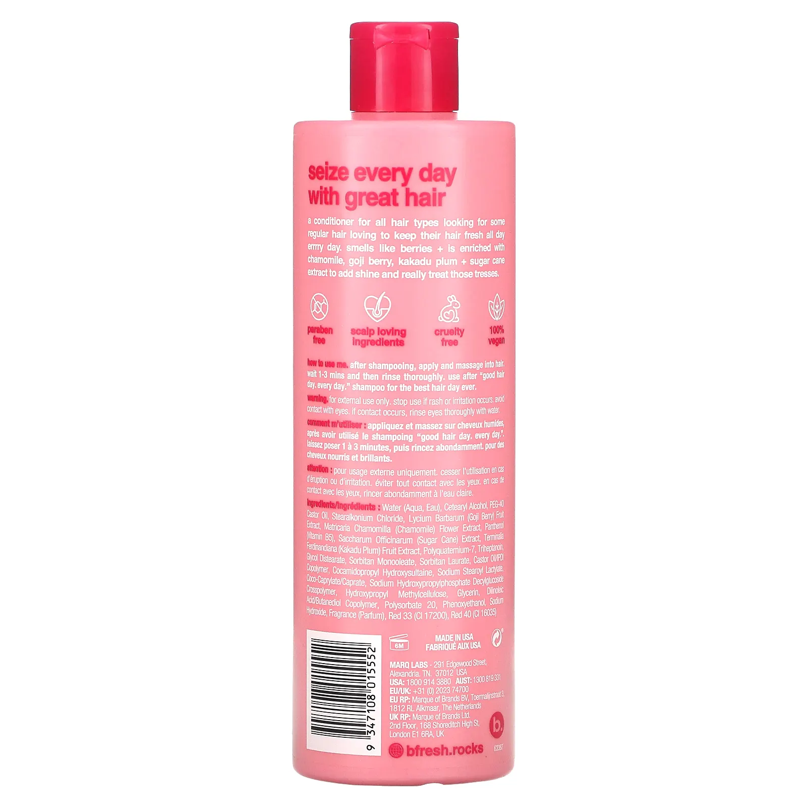 b.fresh, Good Hair Day Every Day, кондиционер для ежедневного ухода, для всех типов волос, Berry Bliss, 355 мл (12 жидк. Унций)