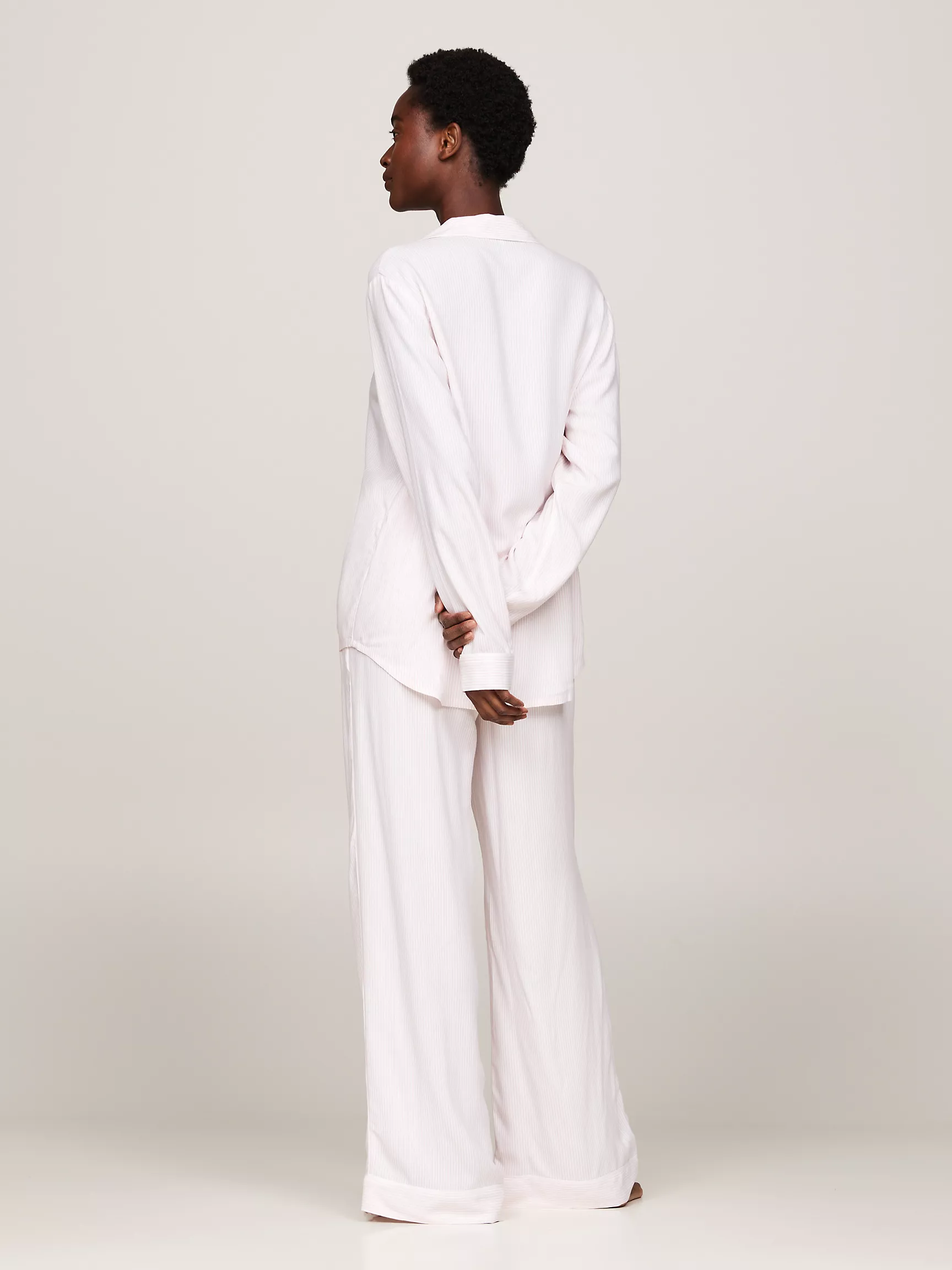 Женская одежда для сна Tommy Hilfiger, Полосатая вискозная пижамная рубашка