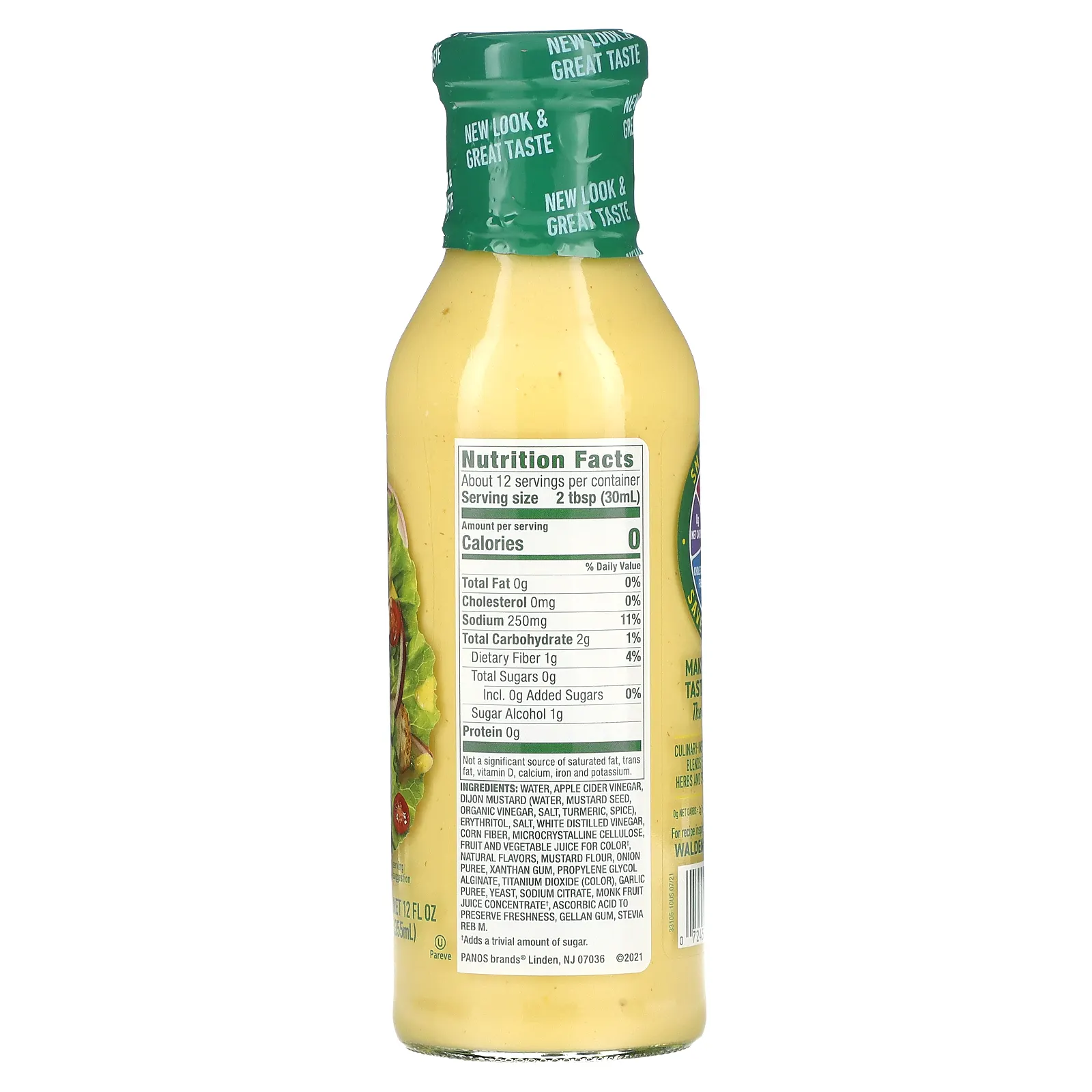 Walden Farms, Медово-дижонский соус, 12 жидких унций (355 мл)