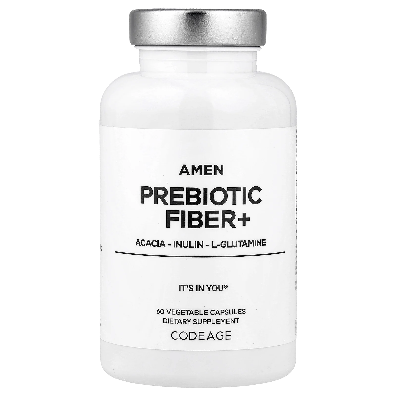 Codeage, Amen Prebiotic Fiber+, 60 растительных капсул