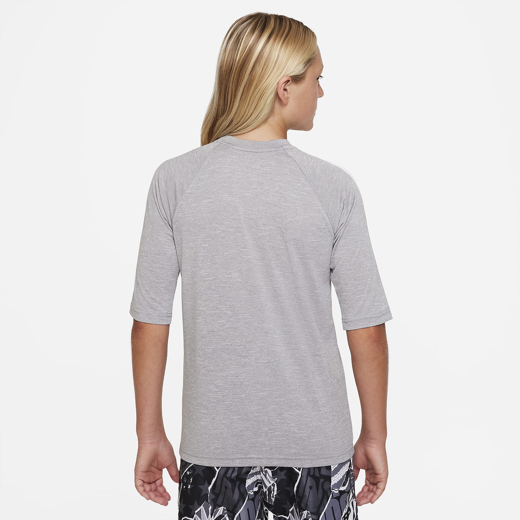 Nike Heather Big Kids' (Boys') Half Sleeve Hydroguard