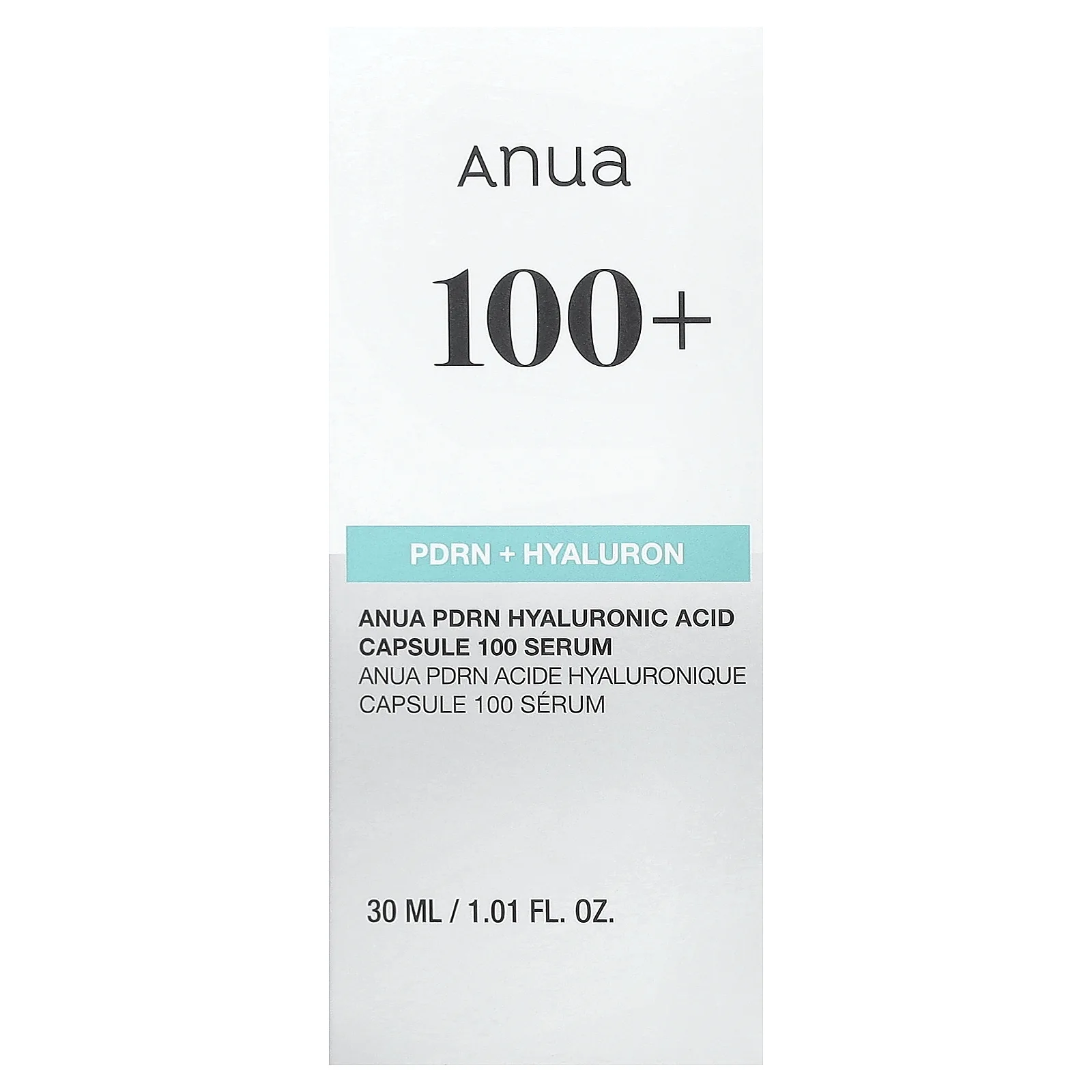 Anua, Сыворотка с гиалуроновой кислотой 100 капсул с гиалуроновой кислотой, 30 мл (1,01 жидк. унции)