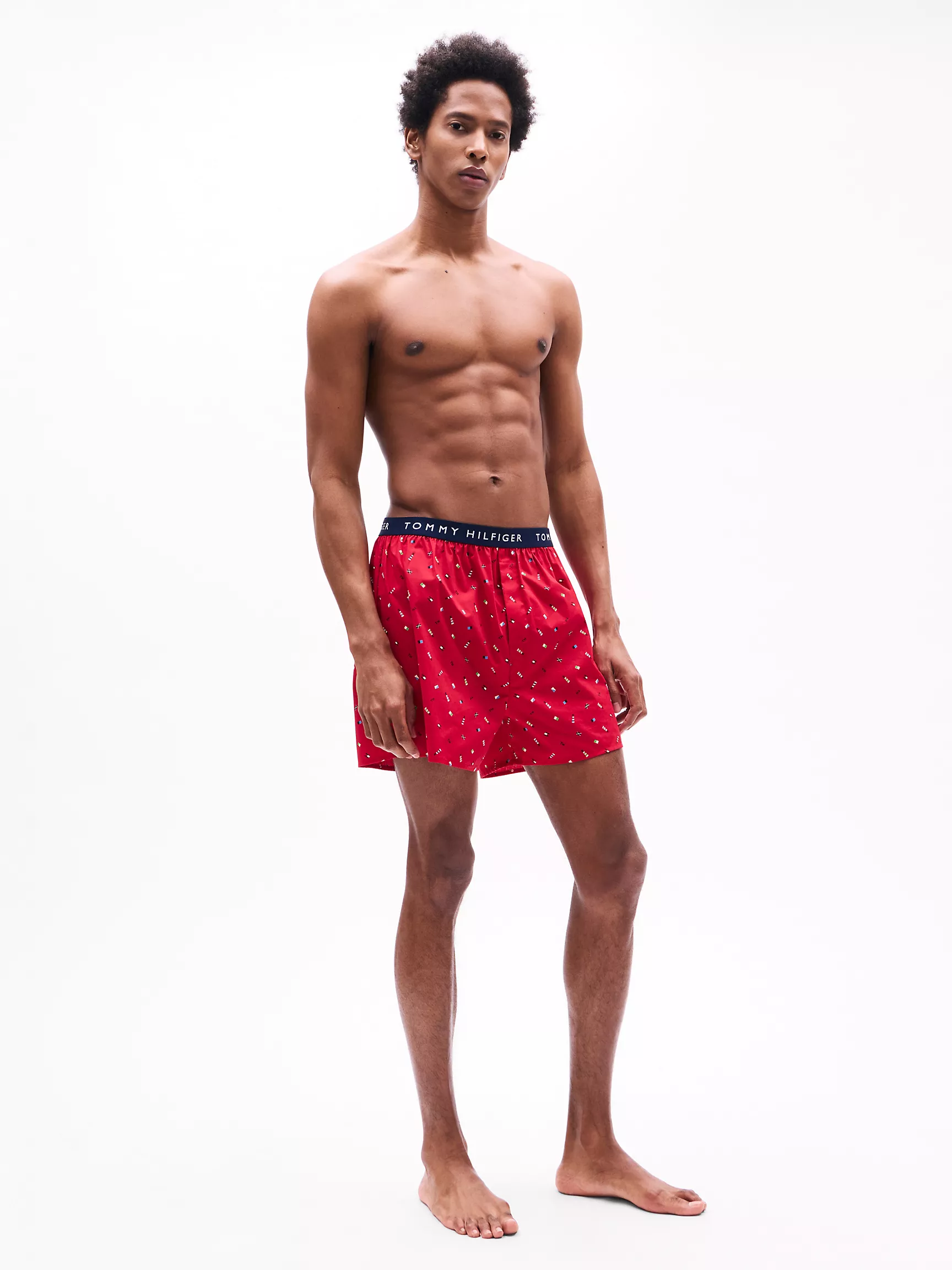 Мужское нижнее белье Tommy Hilfiger, Тканые боксёры Tommy с логотипом (набор 3 шт.)