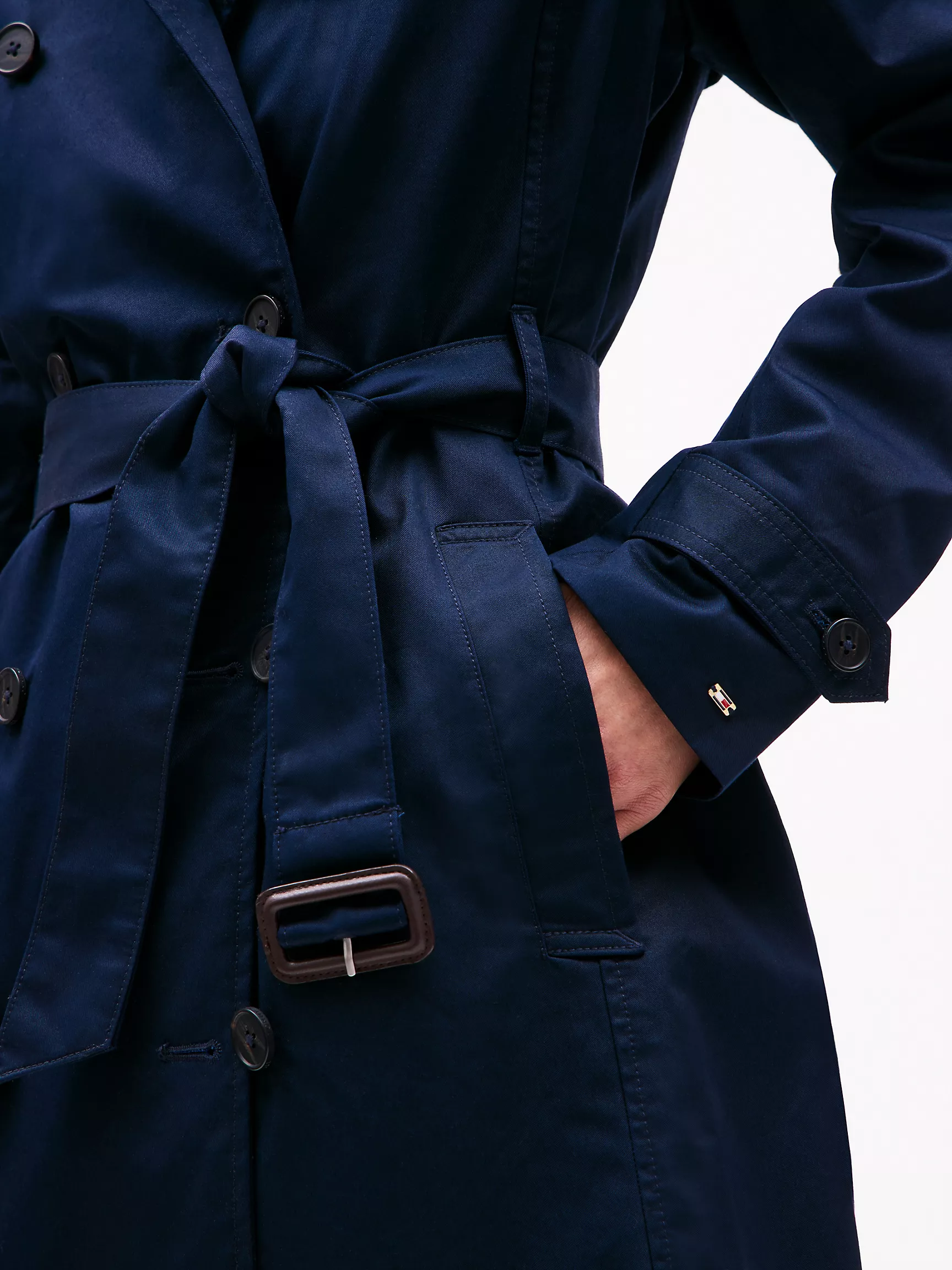 Женское пальто Tommy Hilfiger, Двубортный тренч с поясом