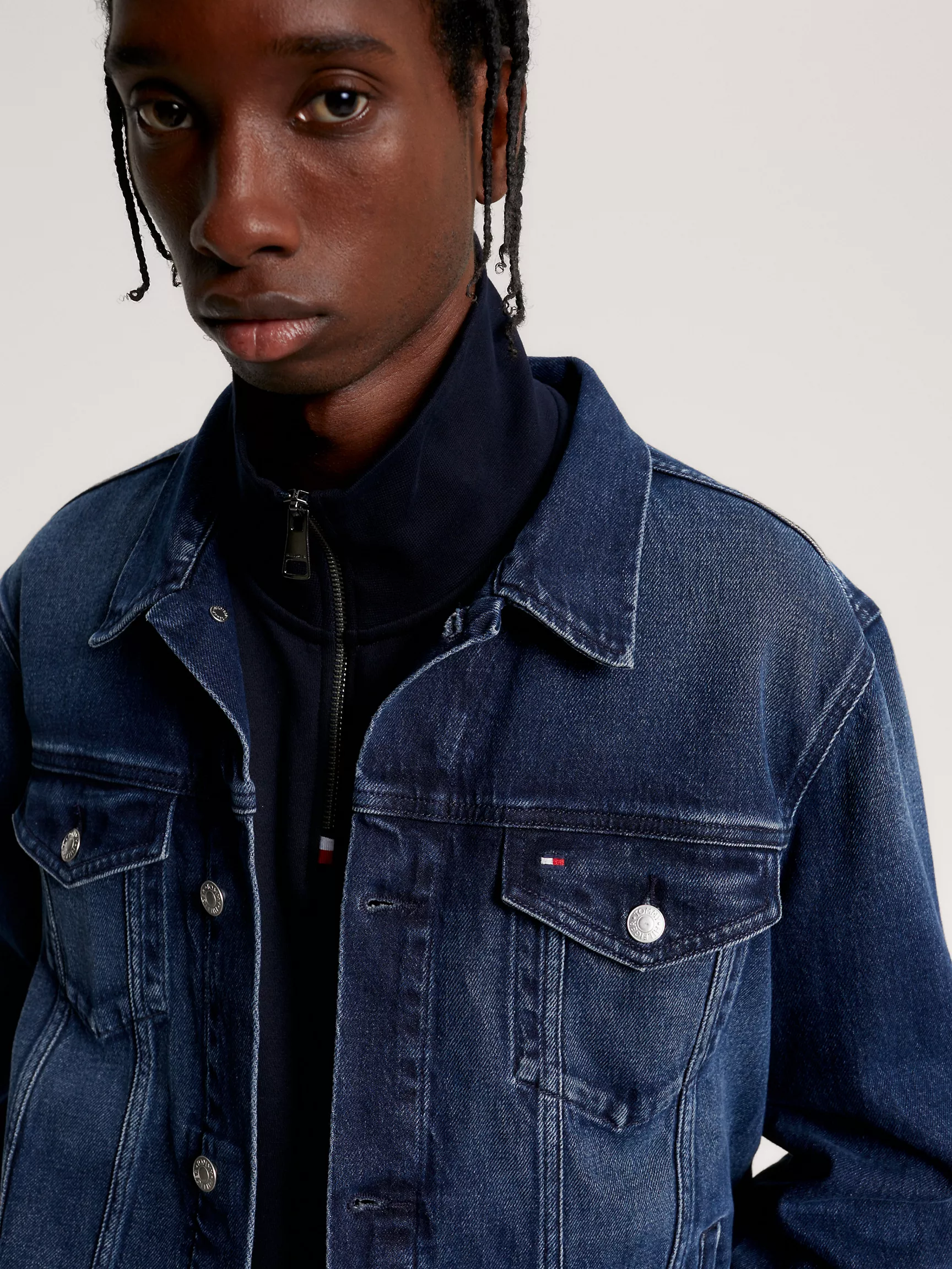 Мужская куртка Tommy Hilfiger, Джинсовая куртка тёмной стирки