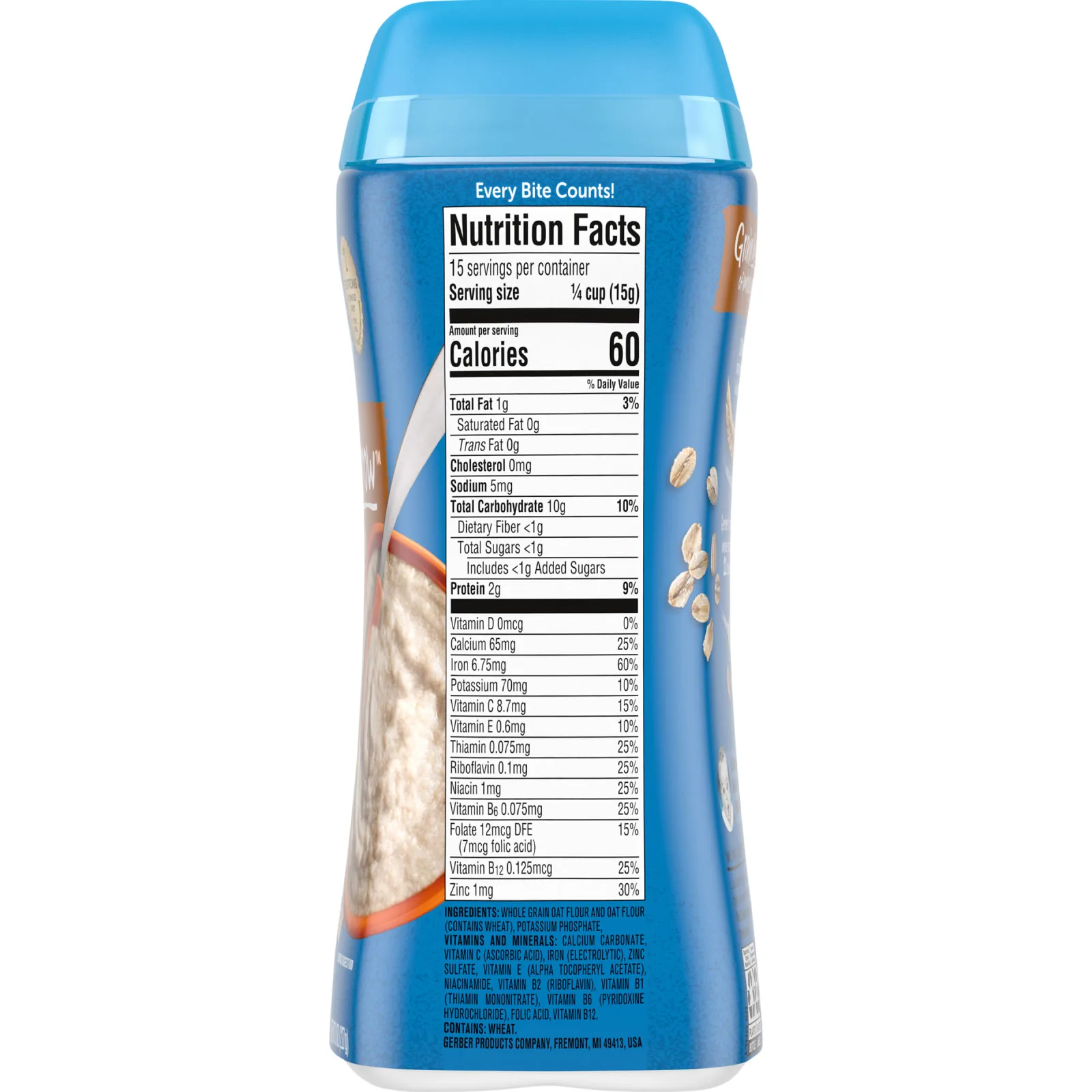 Gerber, Хлопья для детей, Grain & Grow, 1st Foods, овсянка, 227 г (8 унций)