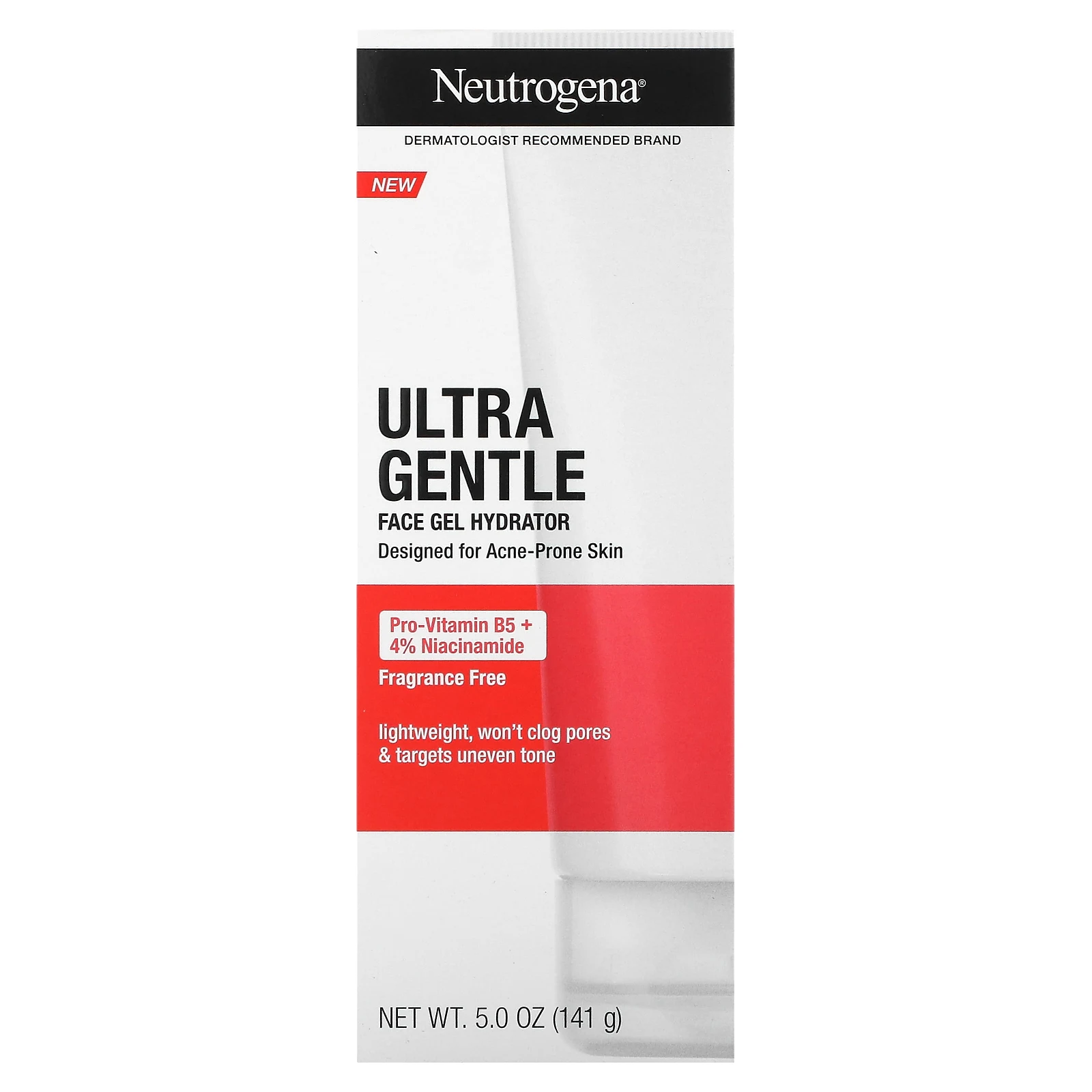 Neutrogena, увлажняющий гель для лица, ультранежный, без отдушки, 141 г (5,0 унции)