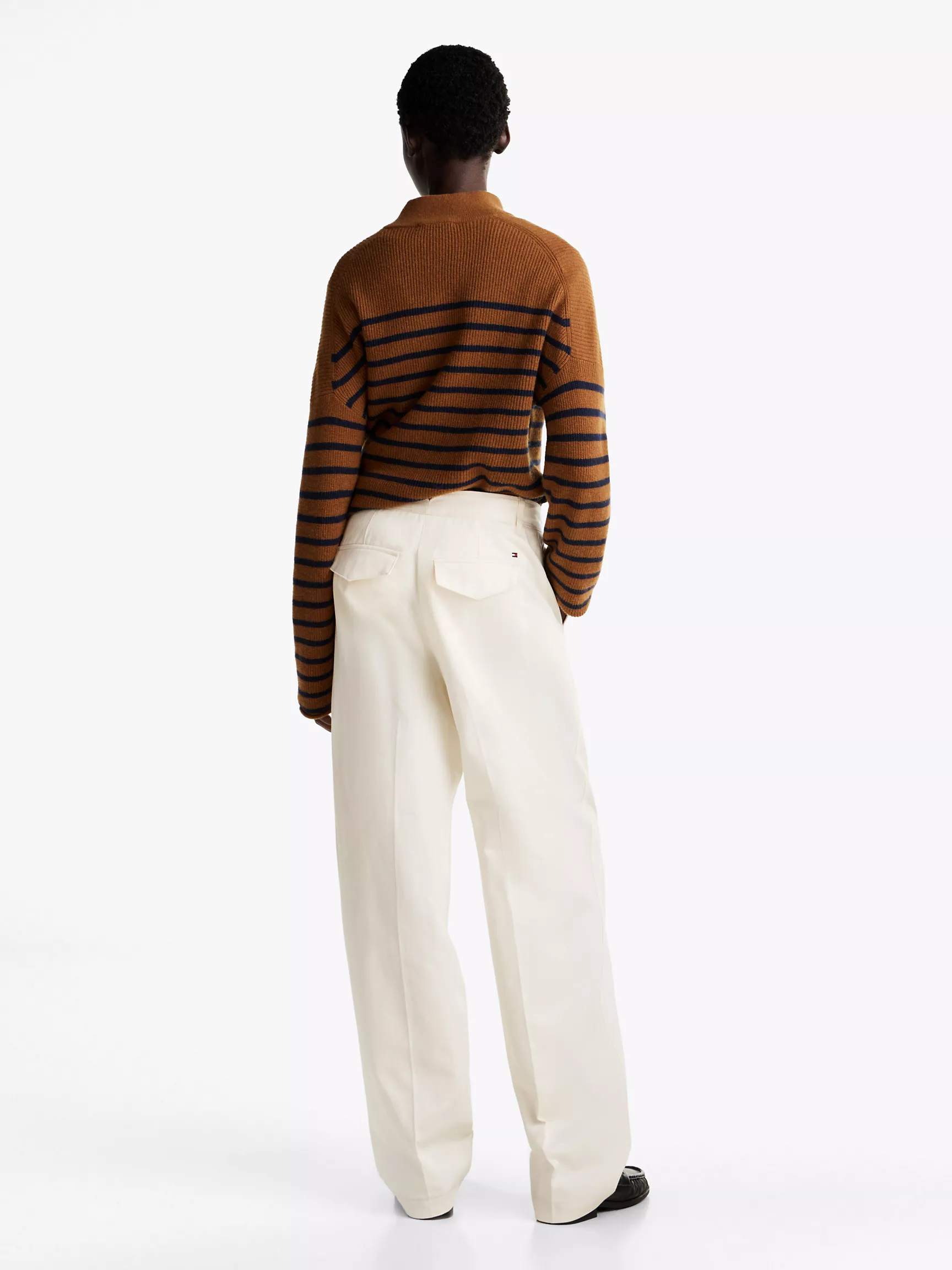 Женские брюки Tommy Hilfiger, Хлопковые брюки чинос широкого силуэта