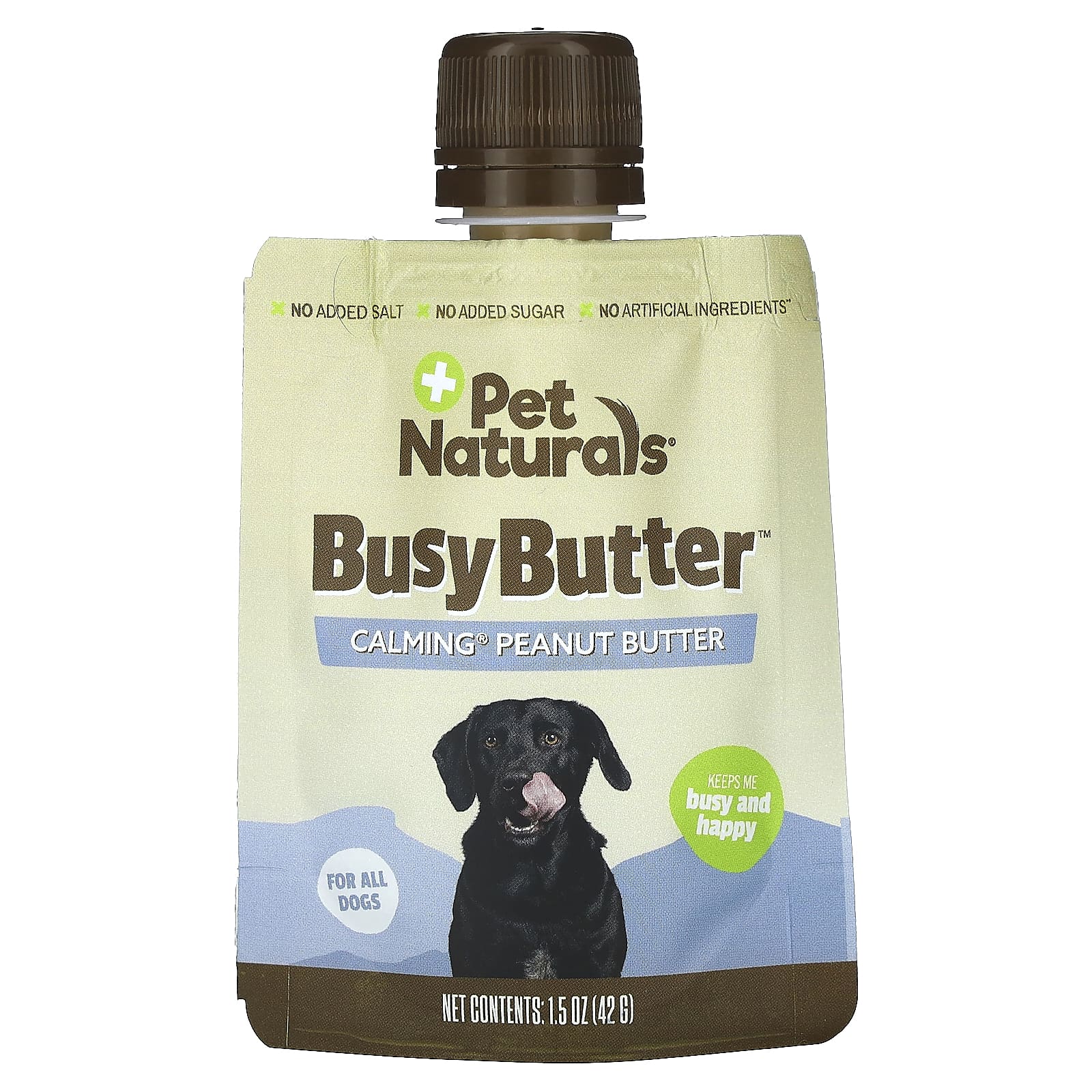 Pet Naturals, Busy Butter, для собак, успокаивающая арахисовая паста, 6 пакетиков по 42 г (1,5 унции)