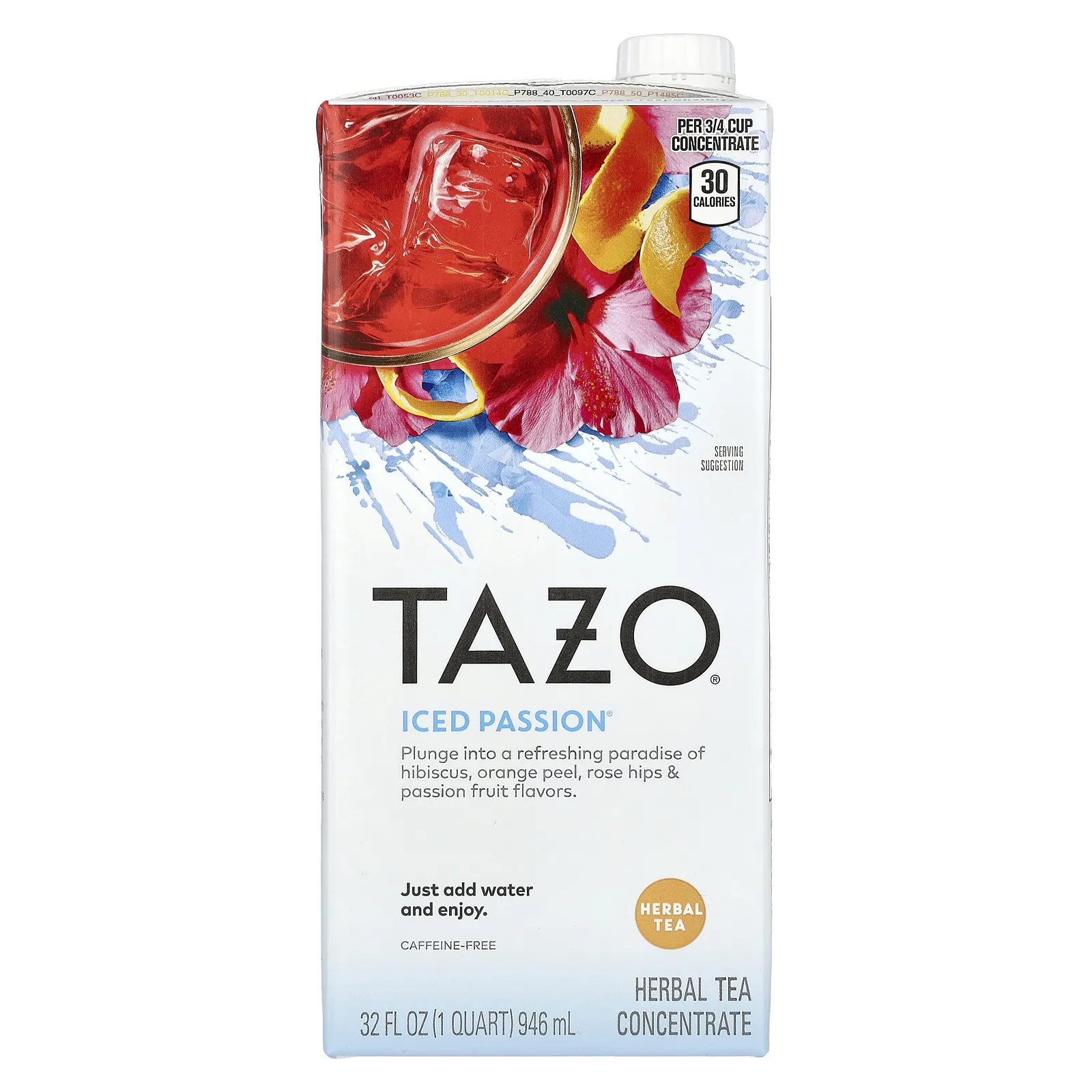 Tazo Teas, Концентрат травяного чая Iced Passion, без кофеина, 946 мл (32 жидк. Унции)