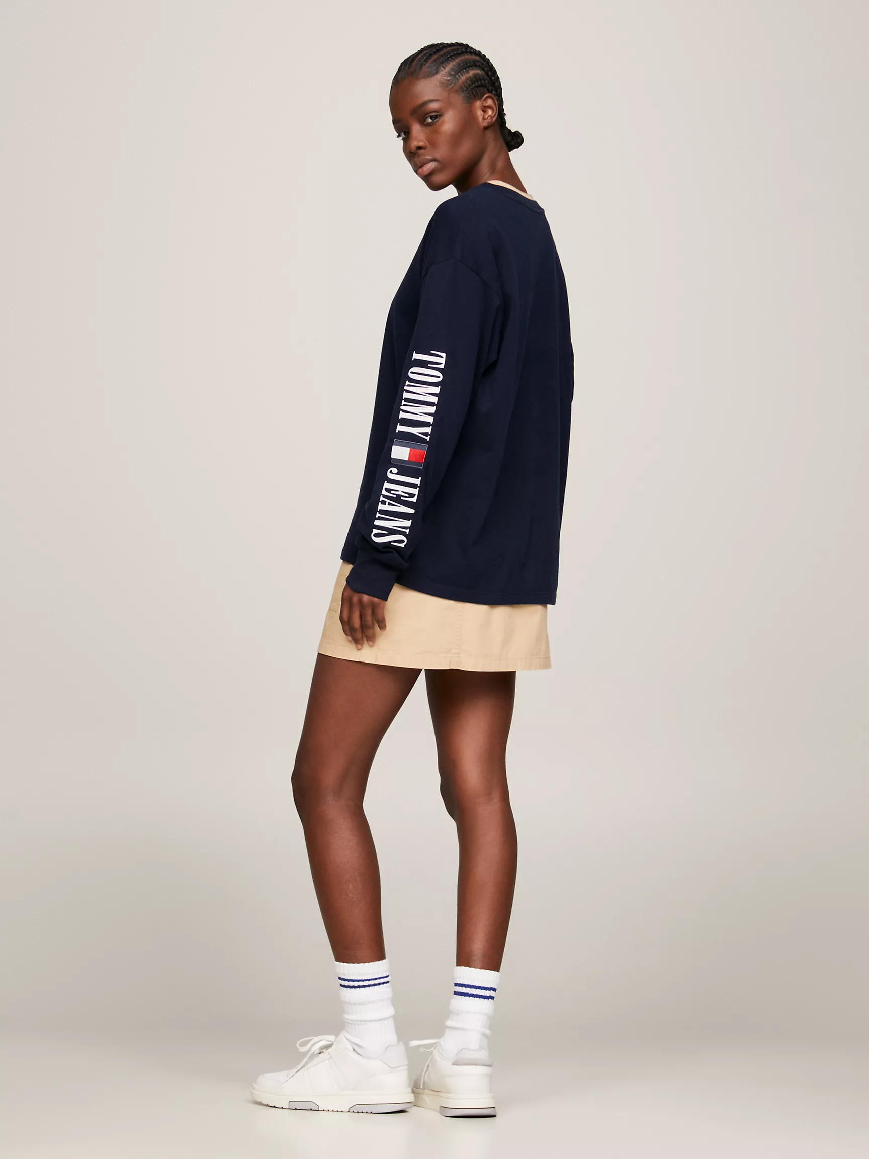 Женская футболка Tommy Hilfiger, Футболка с длинным рукавом и архивным логотипом