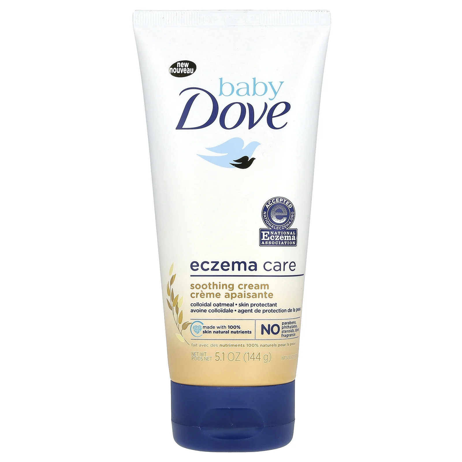 Dove, Baby, средство от экземы, успокаивающий крем, 144 г (5,1 унции)