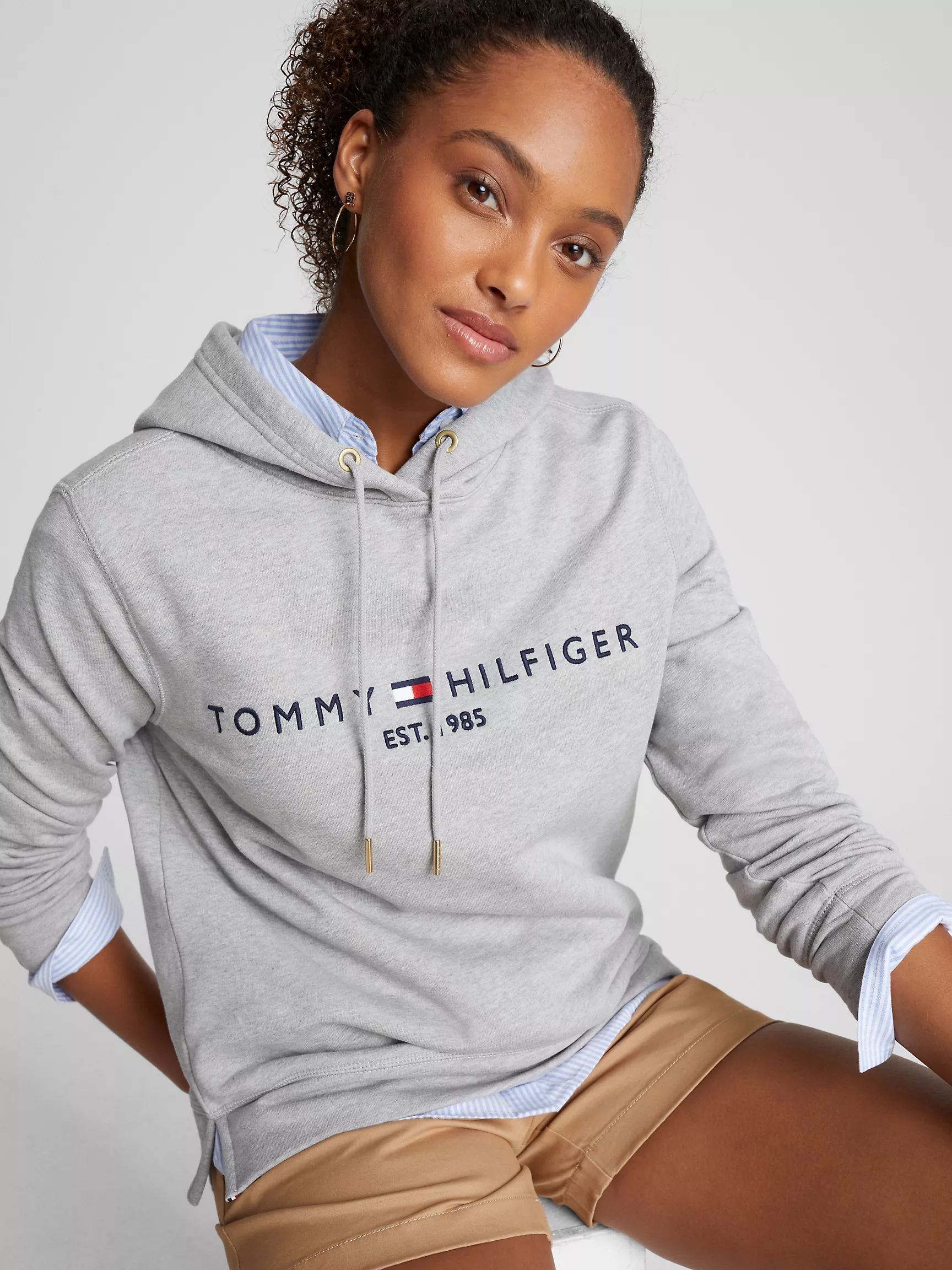 Женское худи Tommy Hilfiger, Худи с вышитым логотипом Tommy