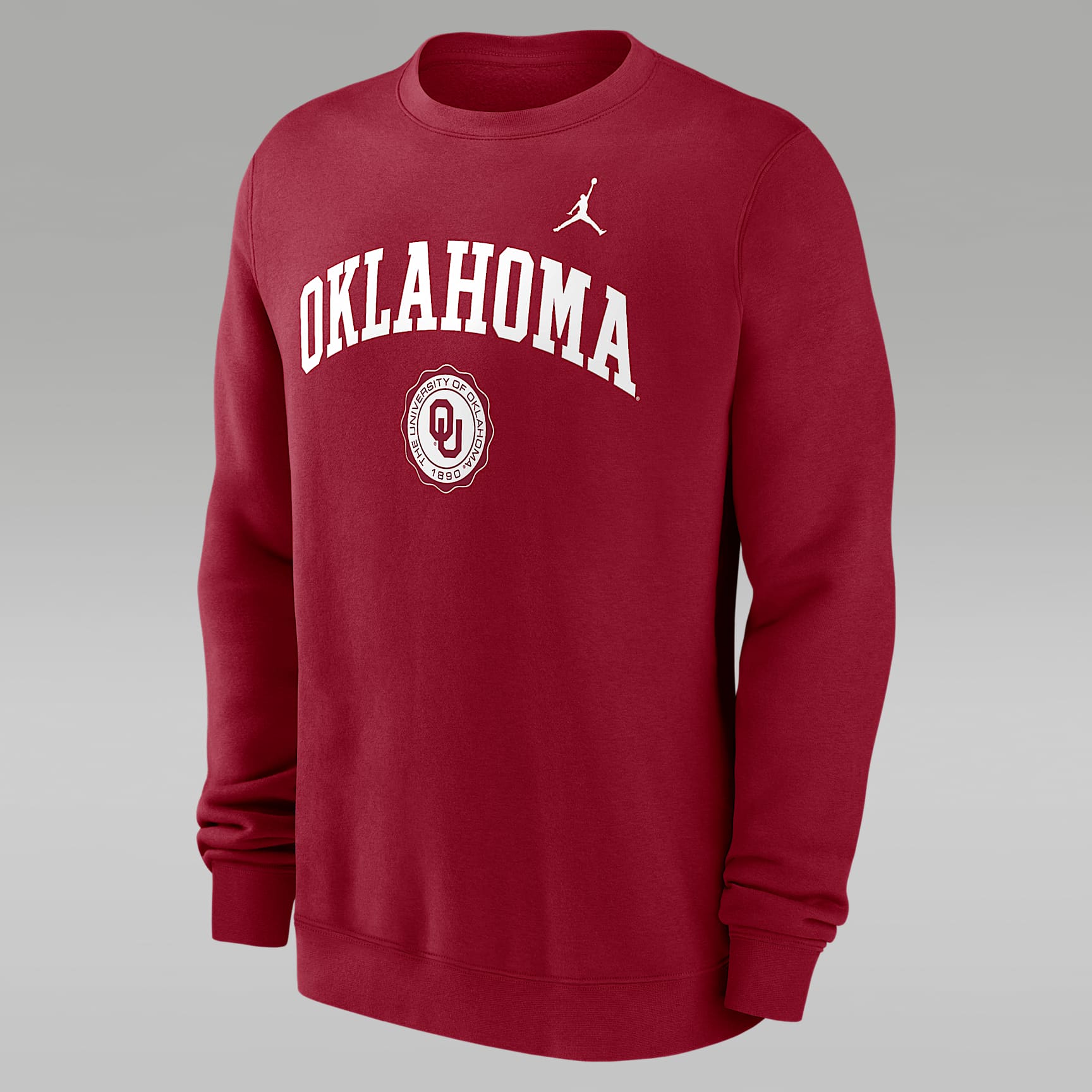 Oklahoma Sooners Arched Seal Men's Jordan College Pullover Crew