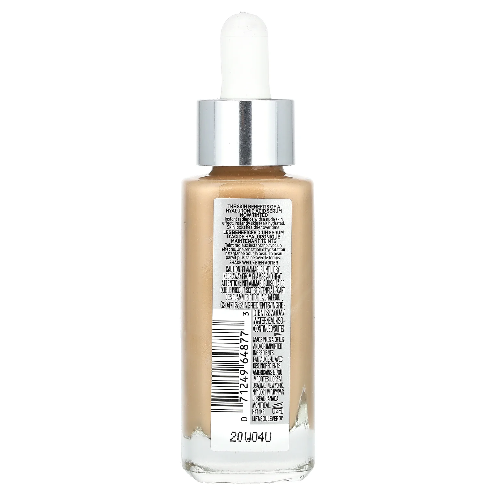 L'Oréal, True Match Nude, сыворотка с гиалуроновой кислотой, оттенок 4,5–5,5 насыщенного среднего, 30 мл (1 жидк. унция)