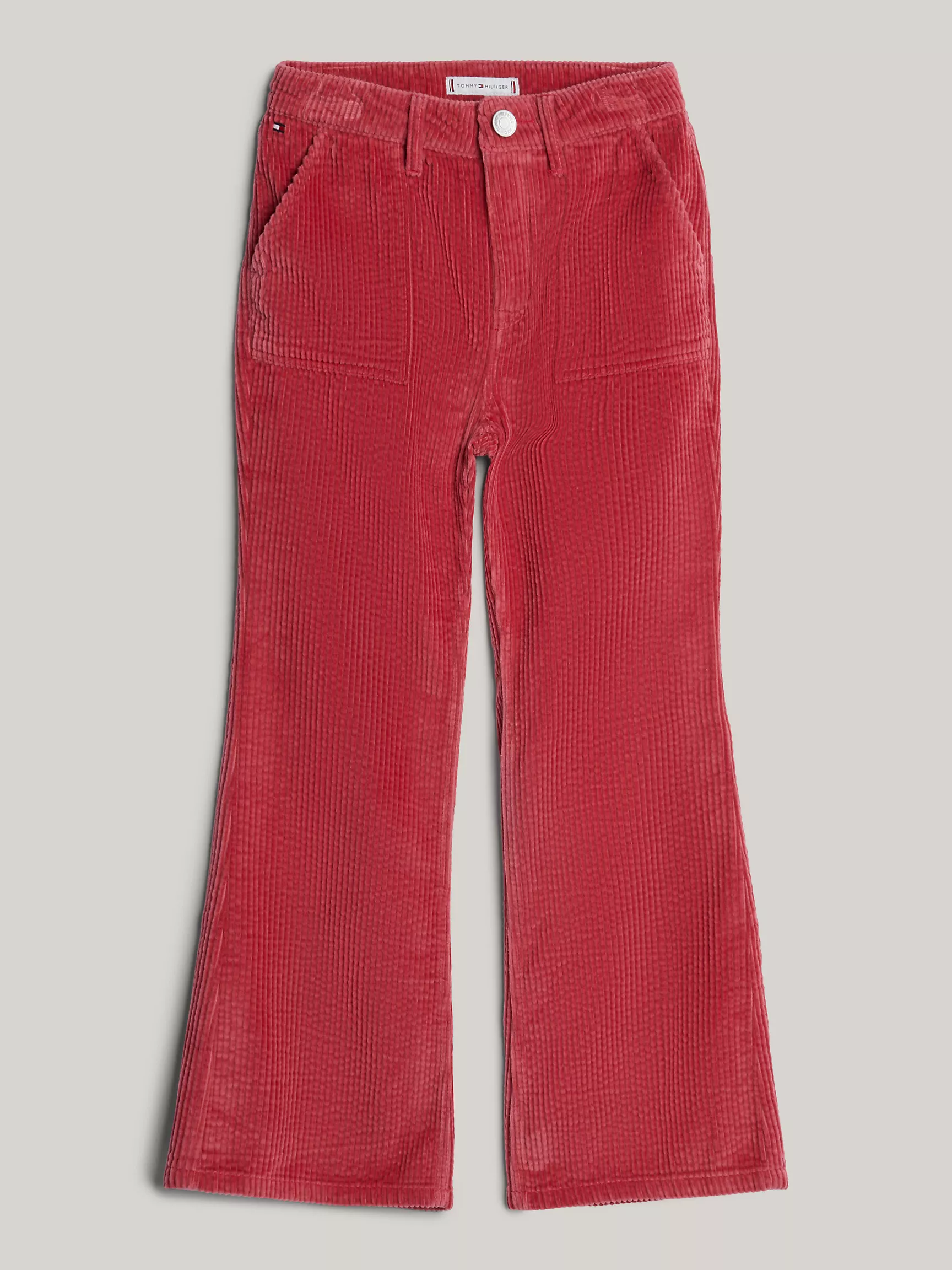 Брюки для девочек Tommy Hilfiger, Детские вельветовые расклешенные брюки