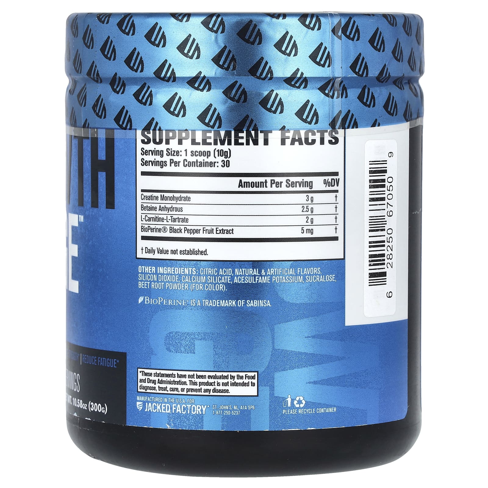 Jacked Factory, Growth Surge, после тренировки, арбуз, 300 г (10,58 унции)