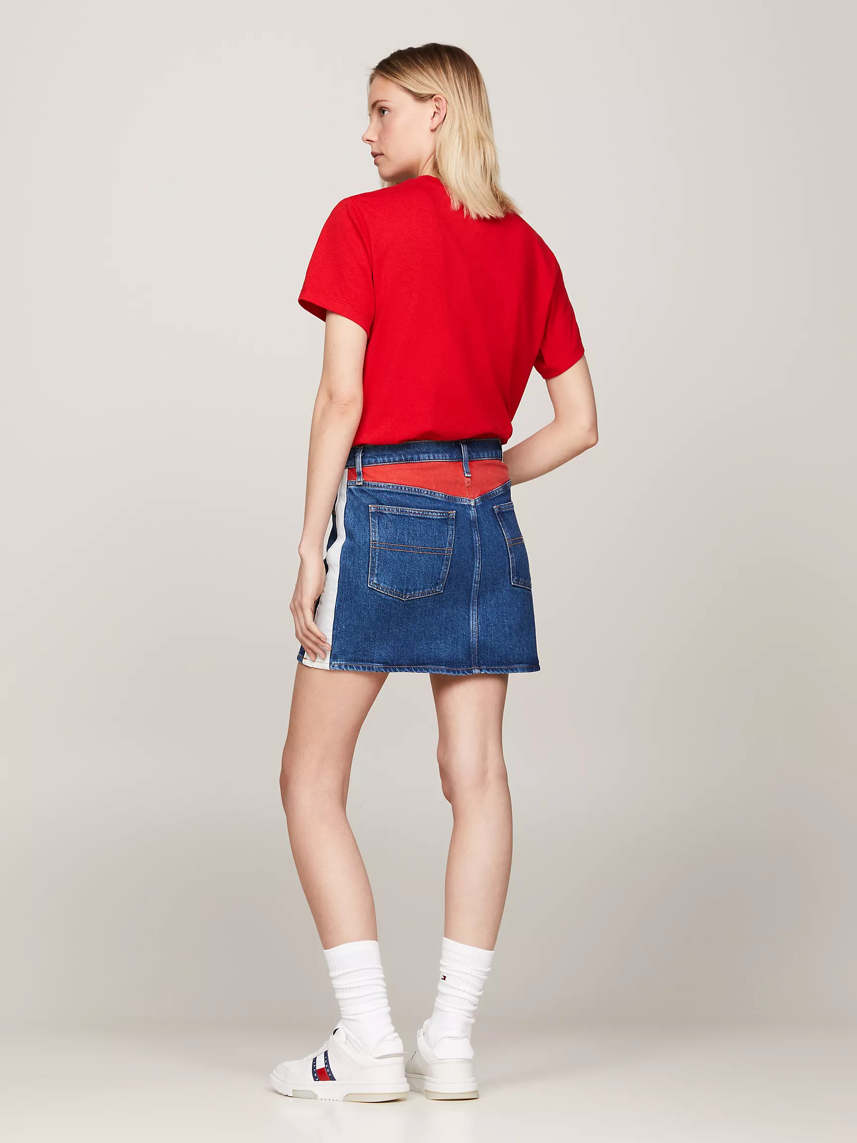 Женская юбка Tommy Hilfiger, Джинсовая мини-юбка Archive с контрастными панелями