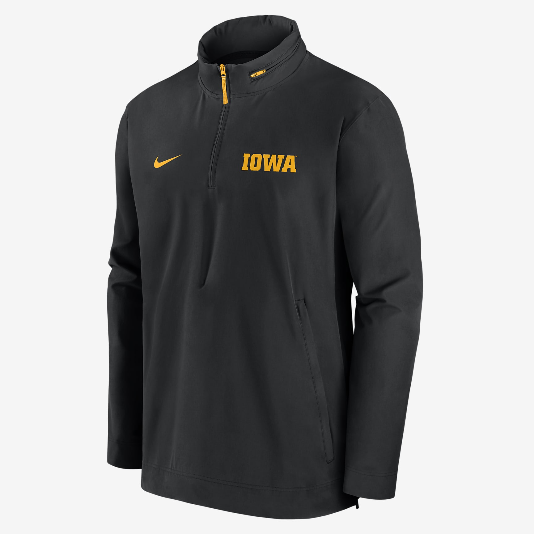 Iowa Hawkeyes Sideline Coach Men's Nike College 1/2-Zip Hooded Jacket