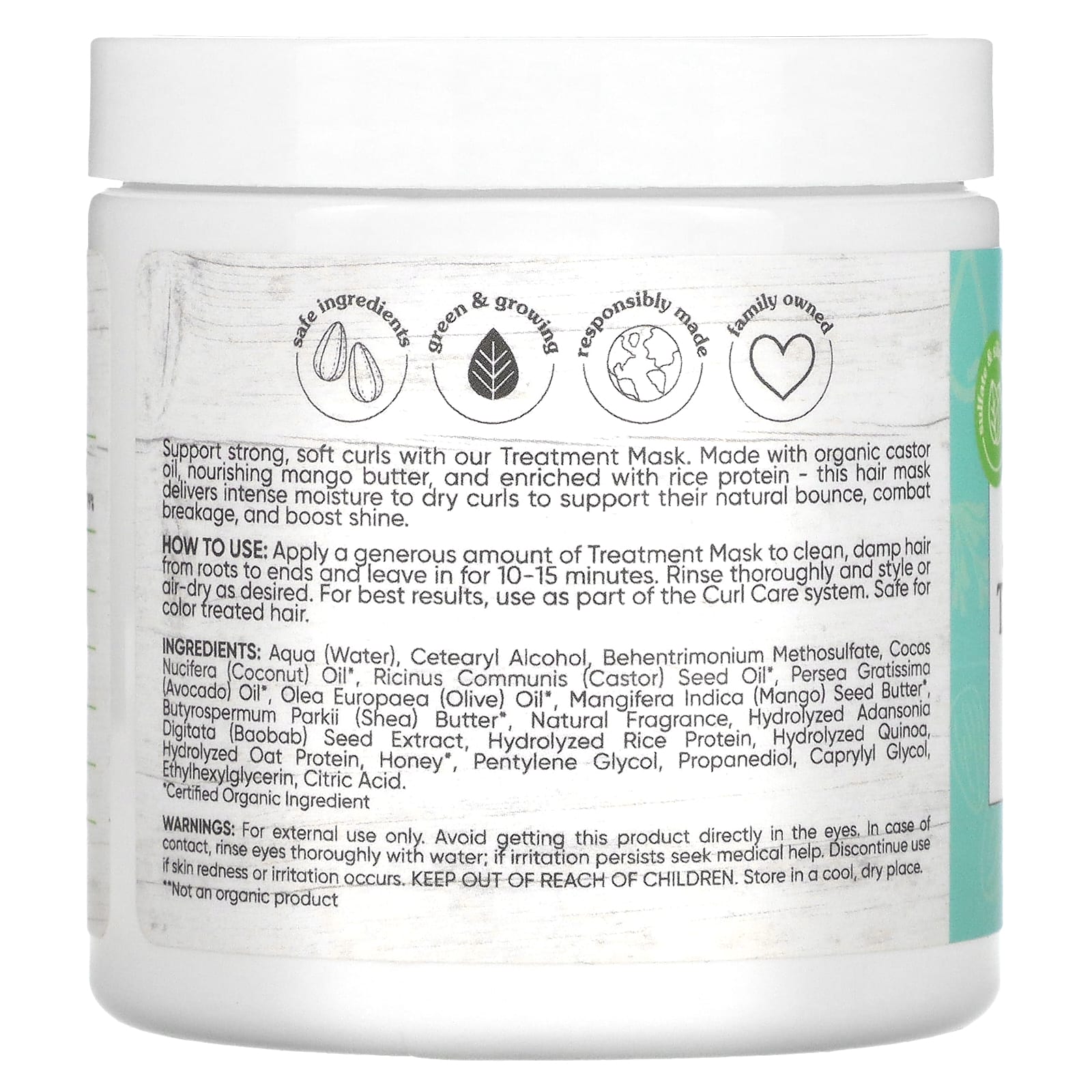 Sky Organics, Curl Care, лечебная маска, 236 мл (8 жидк. Унций)