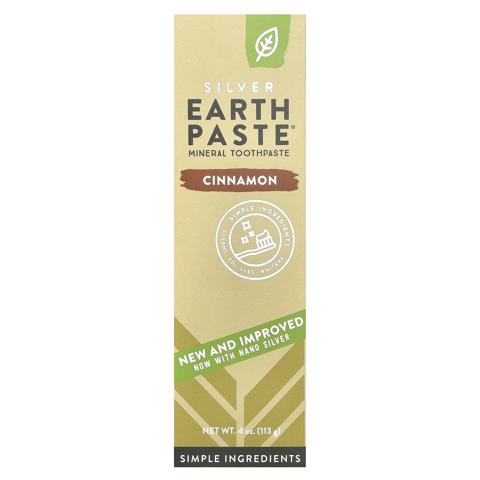 Redmond Trading Company, Earthpaste, минеральная зубная паста, корица, 113 г (4 унции)