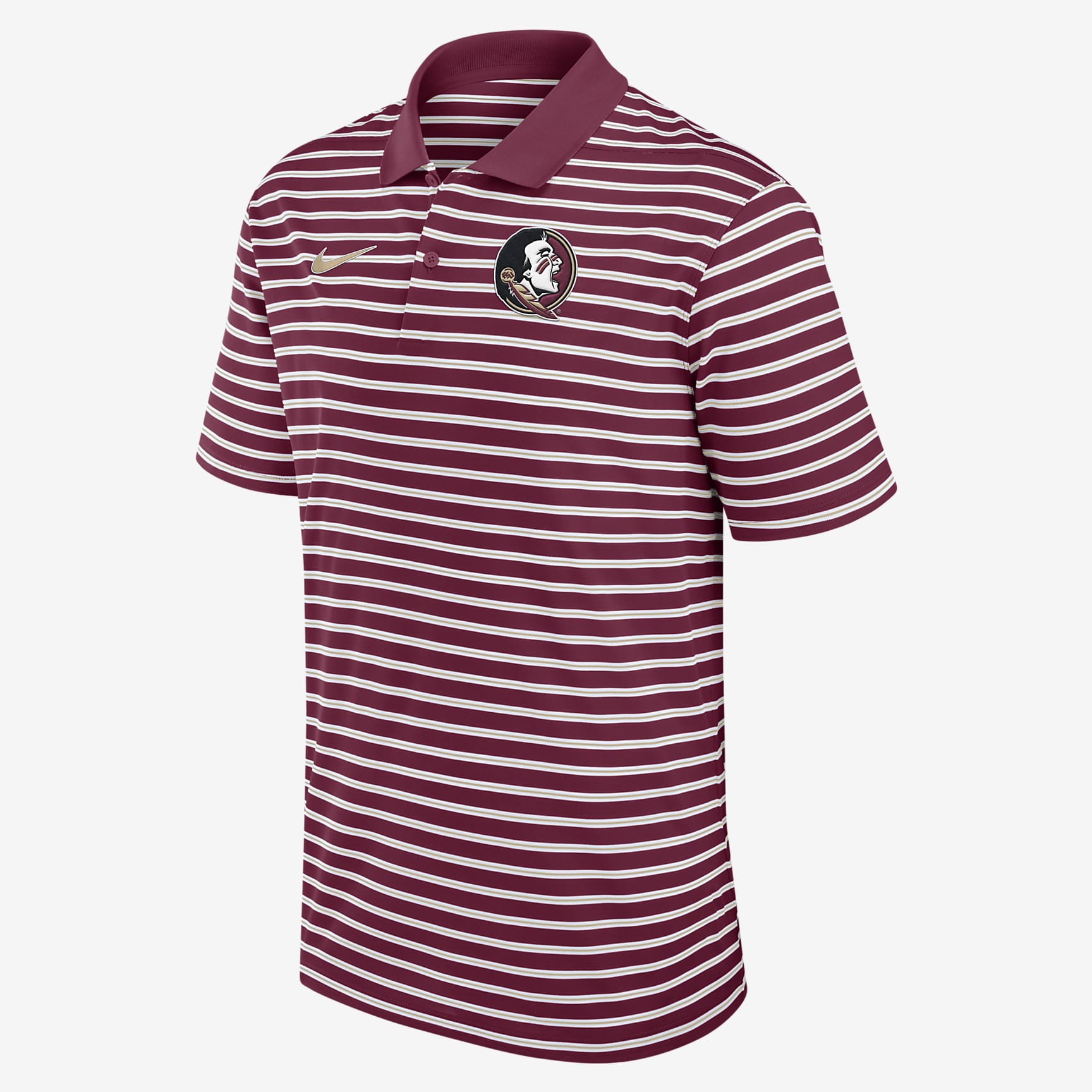 Florida State Seminoles Primetime Victory Striped Men's Nike Dri-FIT College Polo