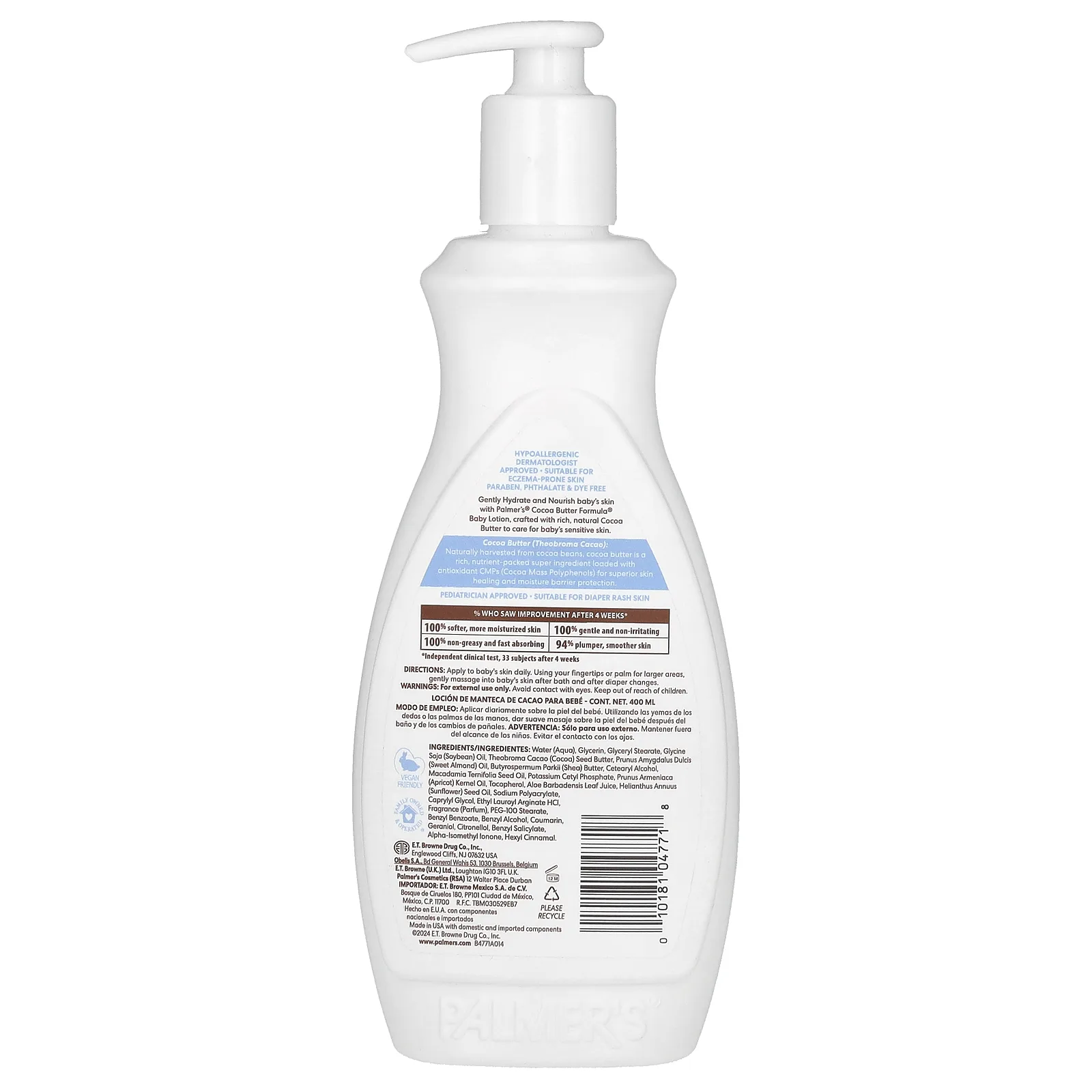 Palmer's, Baby, Cocoa Butter Formula® с витамином E, детский лосьон с маслом какао, 400 мл (13,5 жидк. Унции)