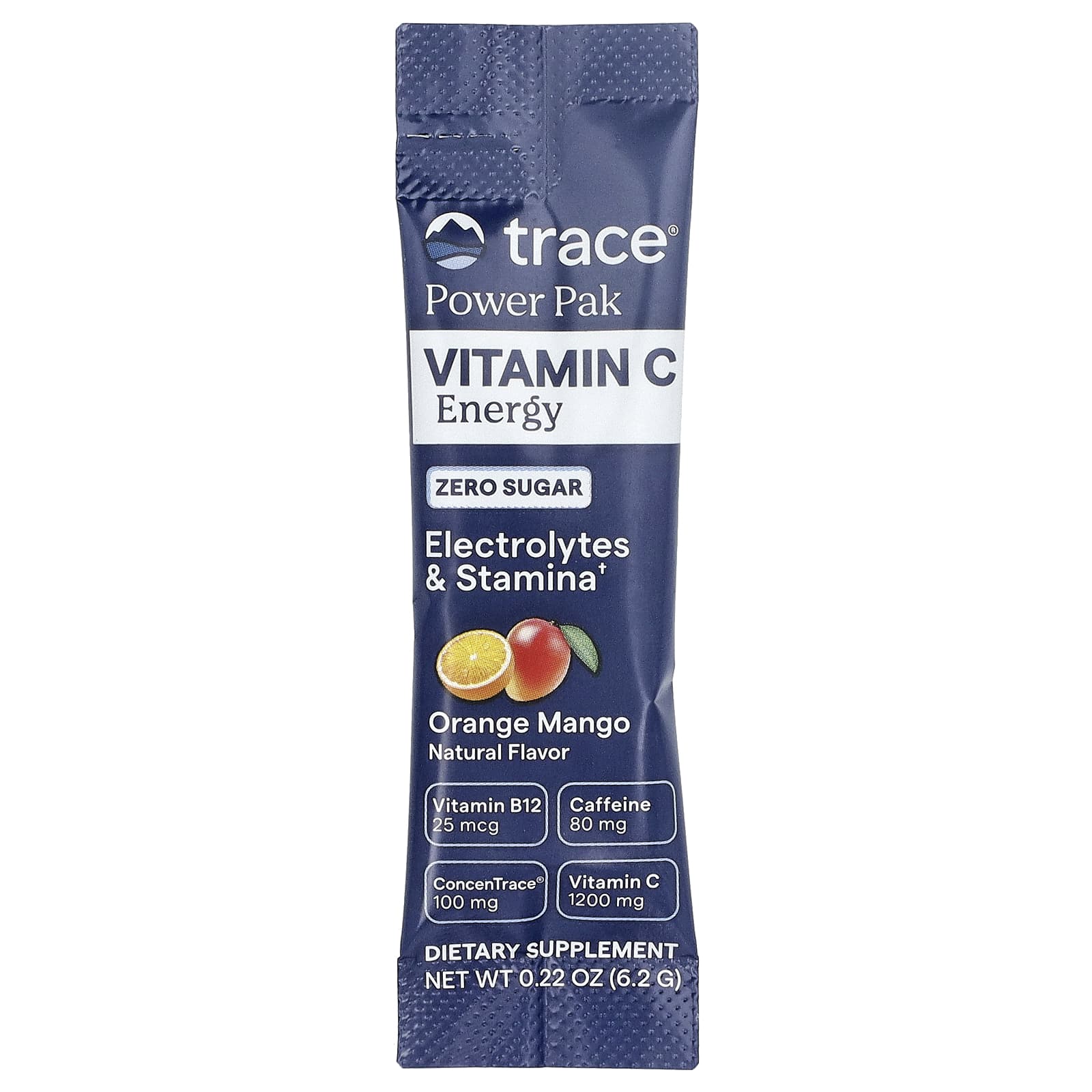 Trace, Power Pak, заряд энергии с витамином C, апельсин и манго, 30 стик-пакетов по 6,2 г (0,22 унции)