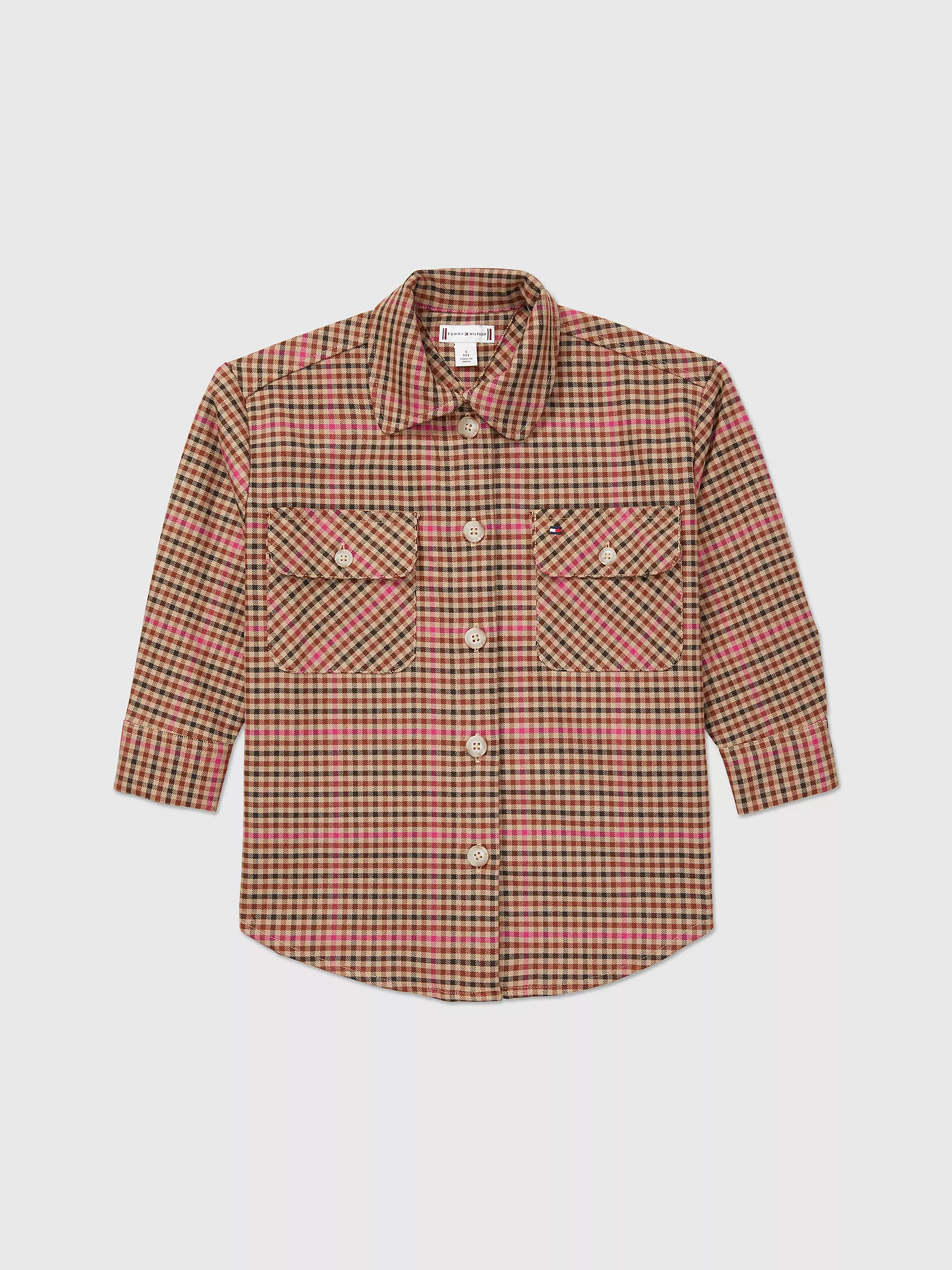 Рубашка для девочек Tommy Hilfiger, Детская рубашка-овершот в клетку